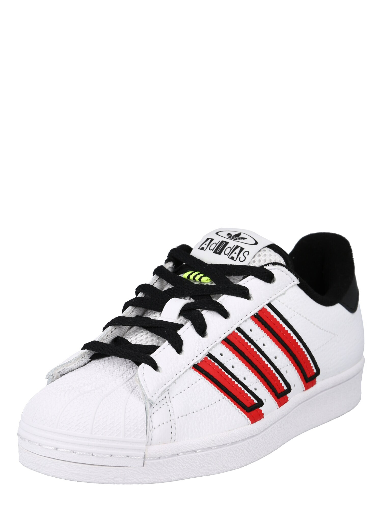 ADIDAS ORIGINALS Nizke superge 'Superstar' bela / črna / ognjeno rdeča - Pepit.si