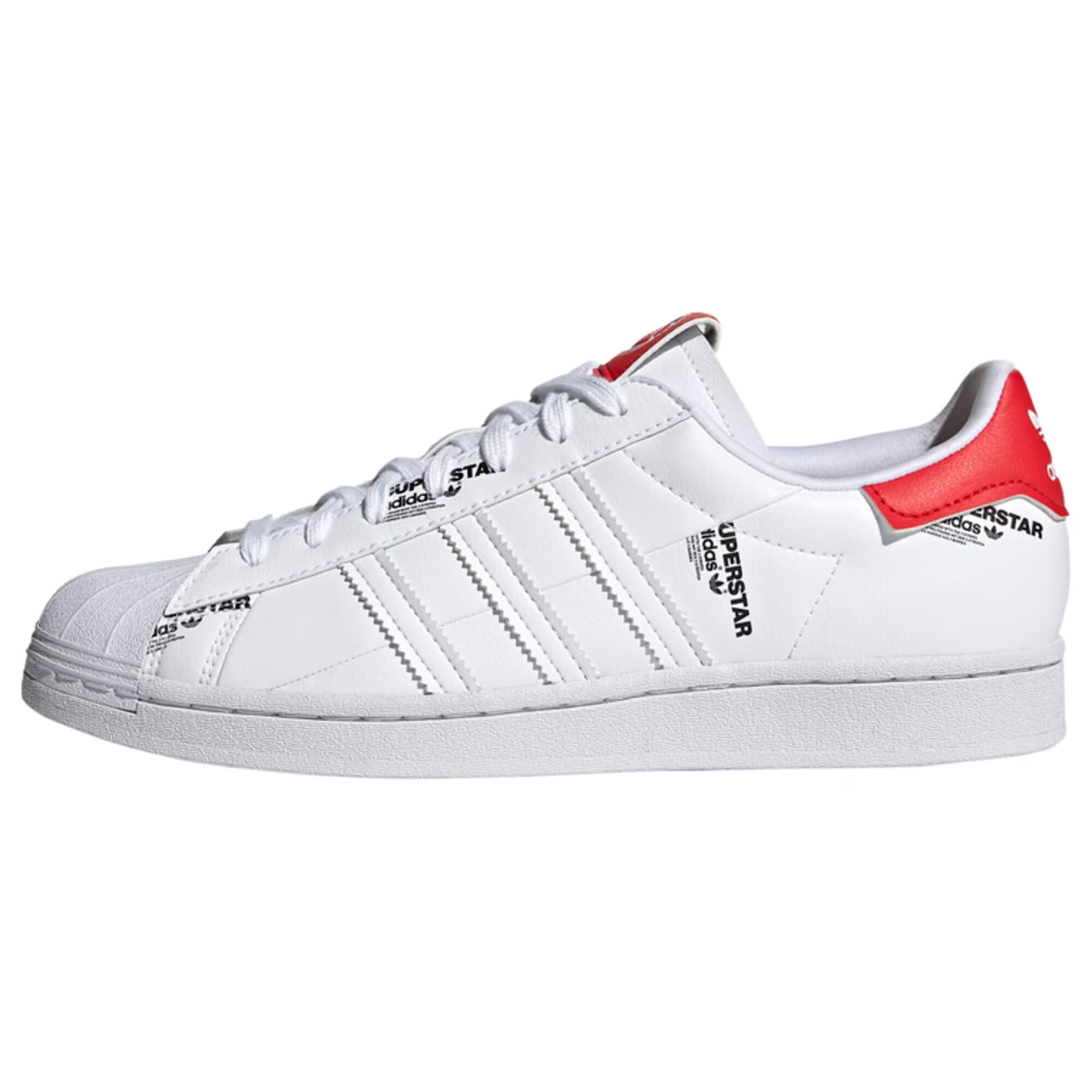 ADIDAS ORIGINALS Nizke superge 'Superstar' bela / rdeča - Pepit.si