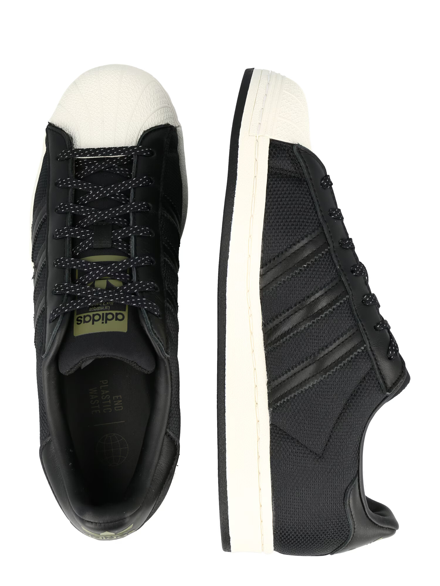 ADIDAS ORIGINALS Nizke superge 'Superstar' oliva / črna / bela - Pepit.si