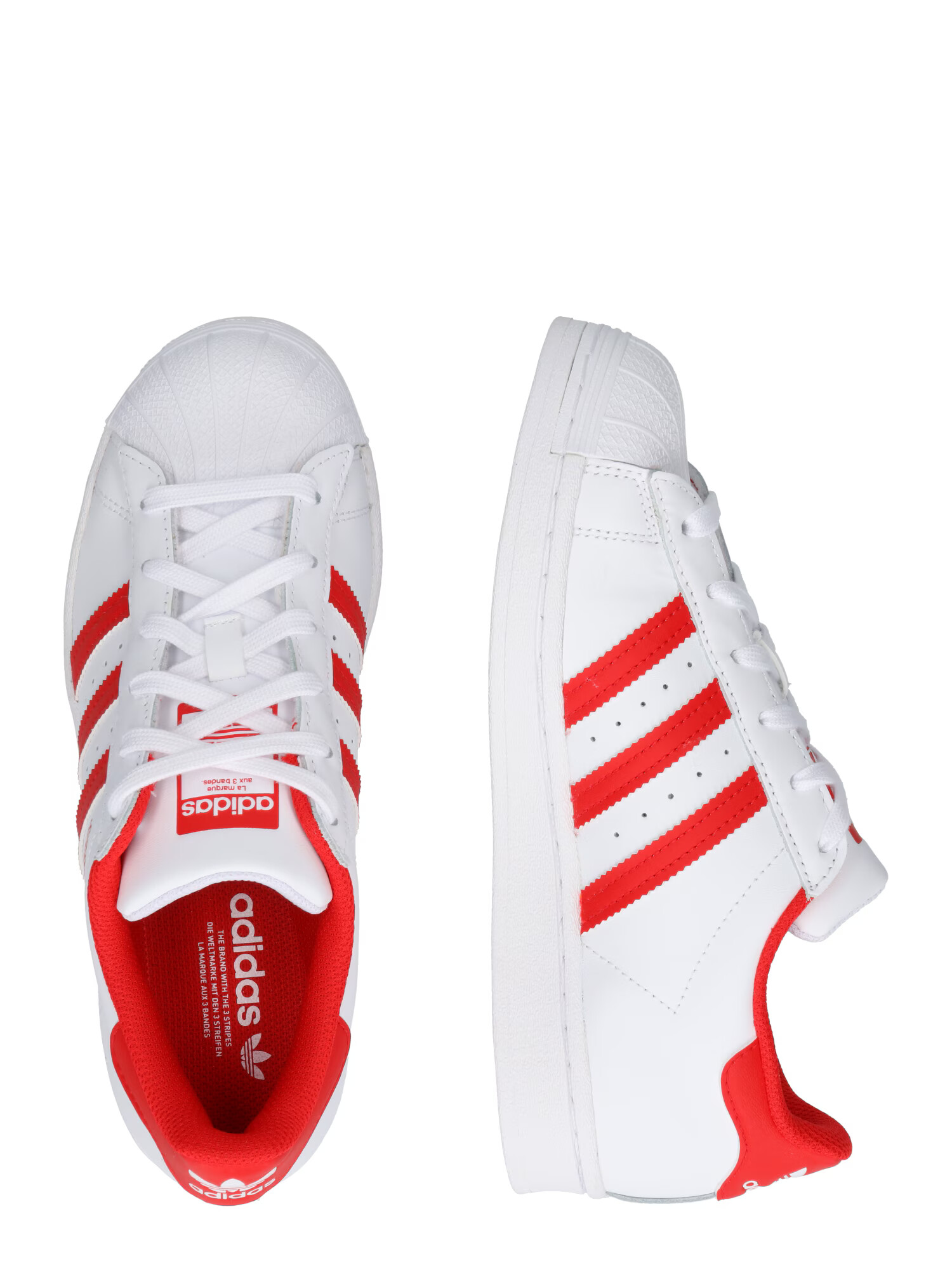 ADIDAS ORIGINALS Nizke superge 'Superstar' rdeča / bela - Pepit.si