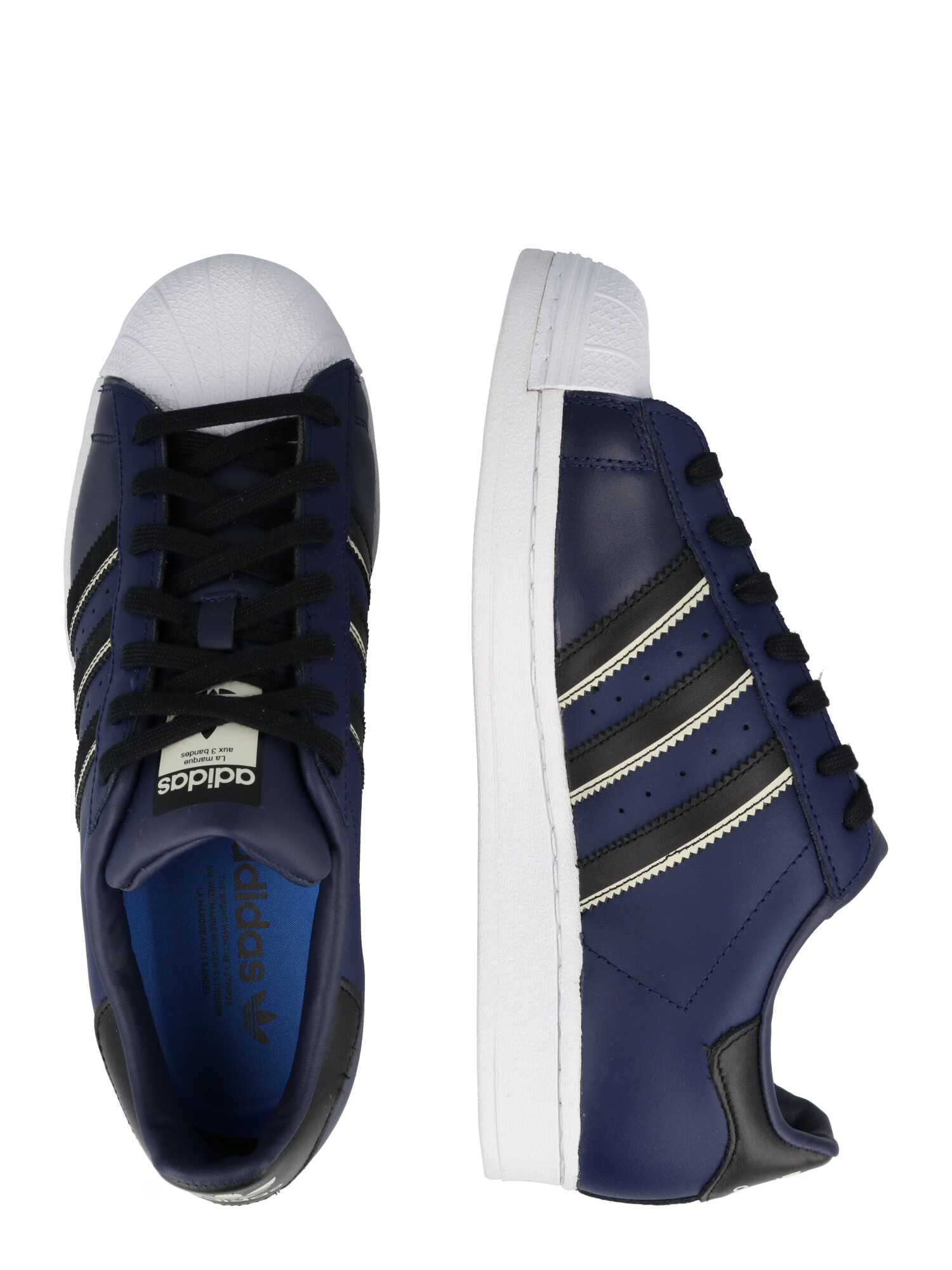 ADIDAS ORIGINALS Nizke superge 'Superstar' svetlo bež / temno modra / bela - Pepit.si