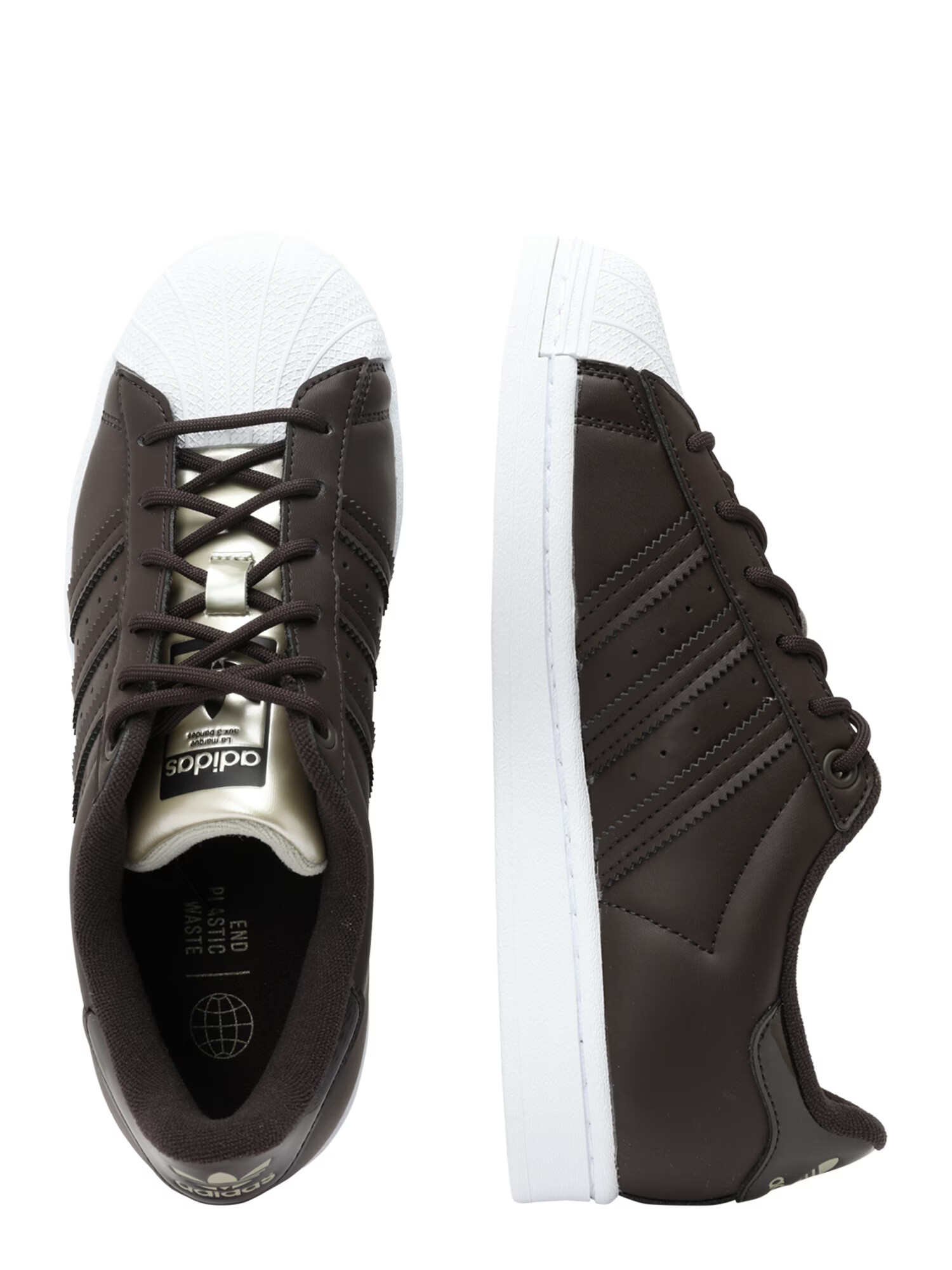 ADIDAS ORIGINALS Nizke superge 'SUPERSTAR' temno rjava / bela - Pepit.si