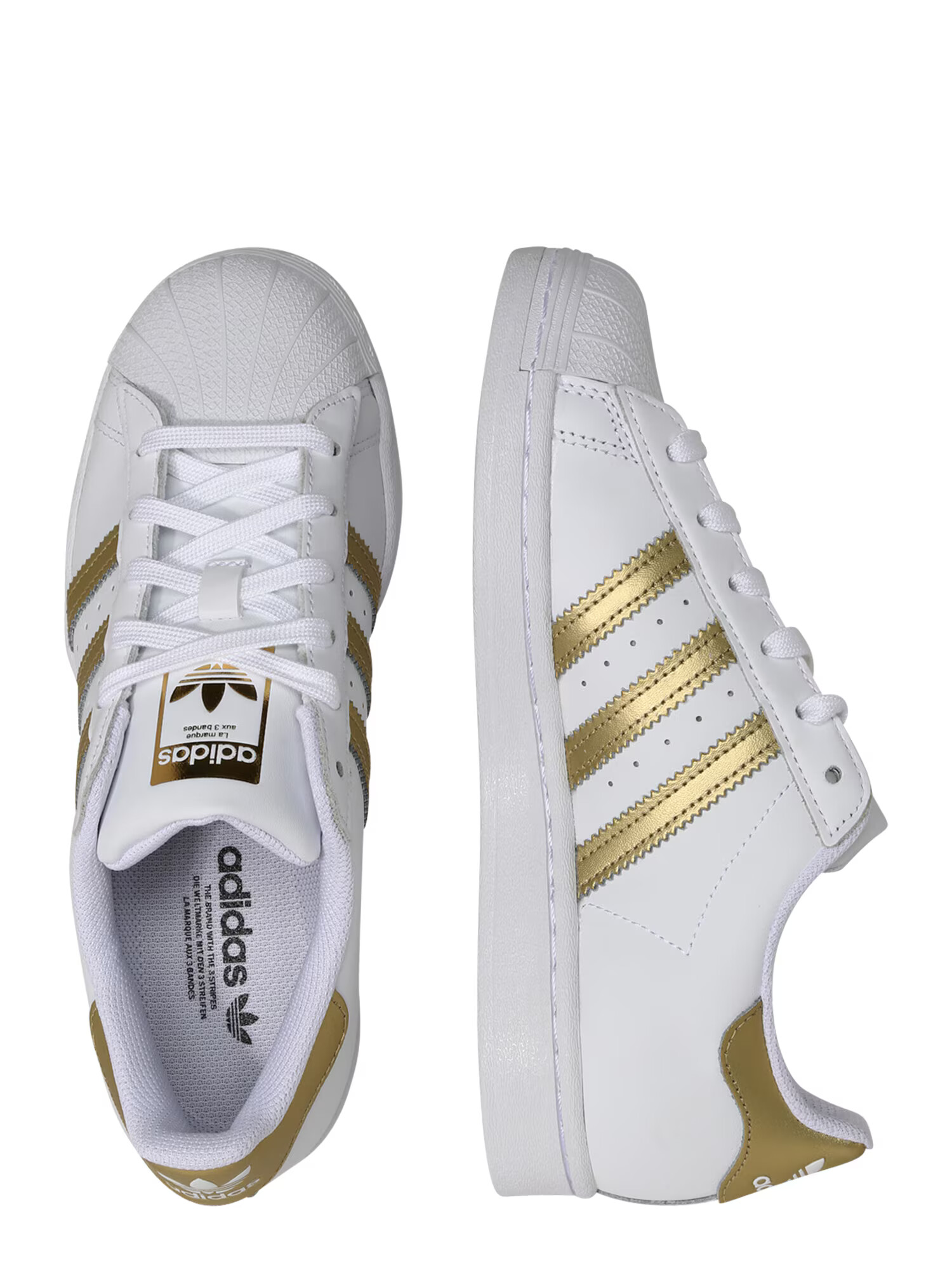 ADIDAS ORIGINALS Nizke superge 'Superstar' zlata / črna / bela - Pepit.si