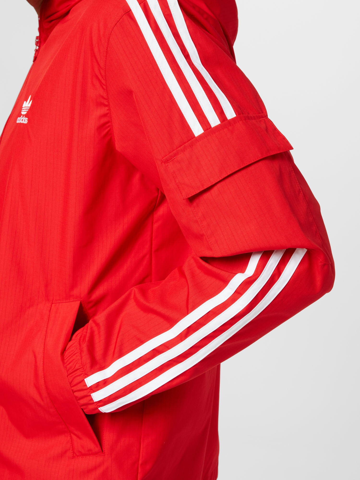 ADIDAS ORIGINALS Prehodna jakna rdeča / bela - Pepit.si