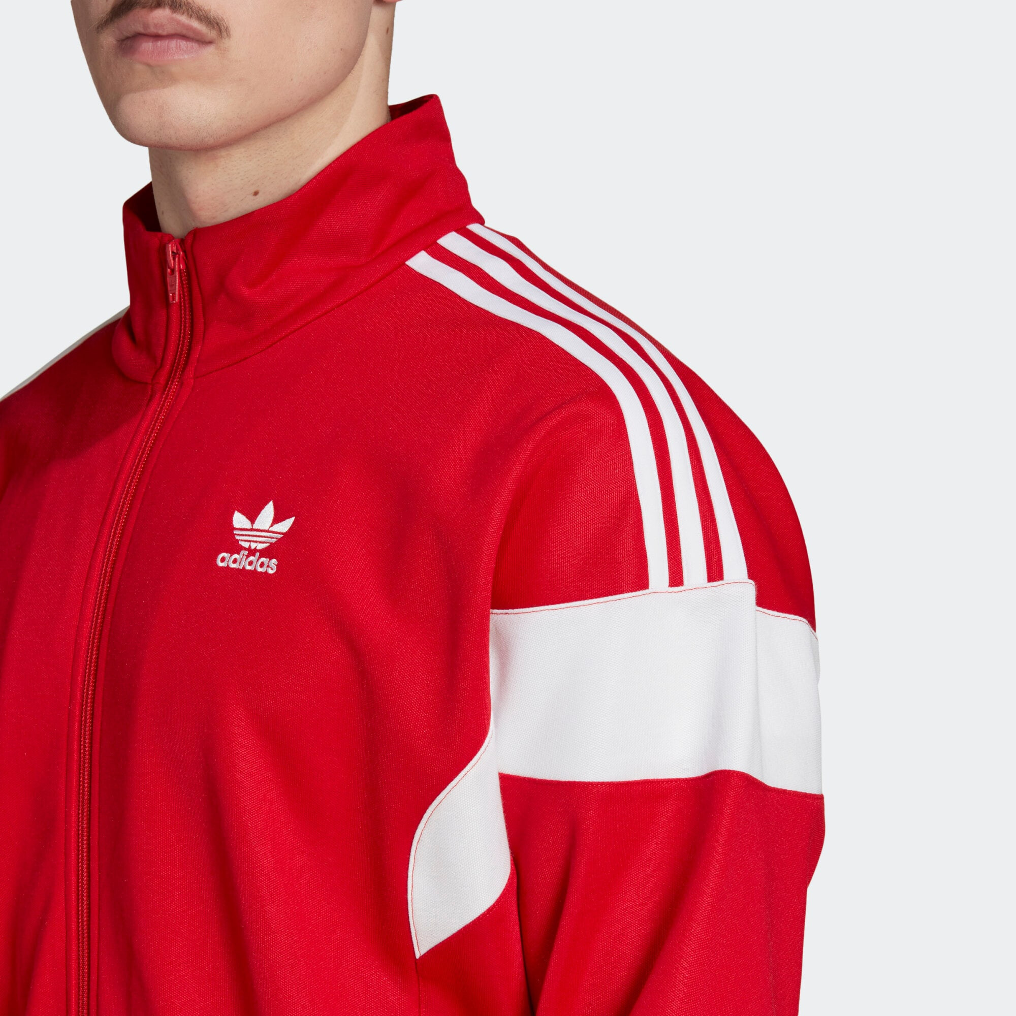 ADIDAS ORIGINALS Prehodna jakna rdeča / bela - Pepit.si