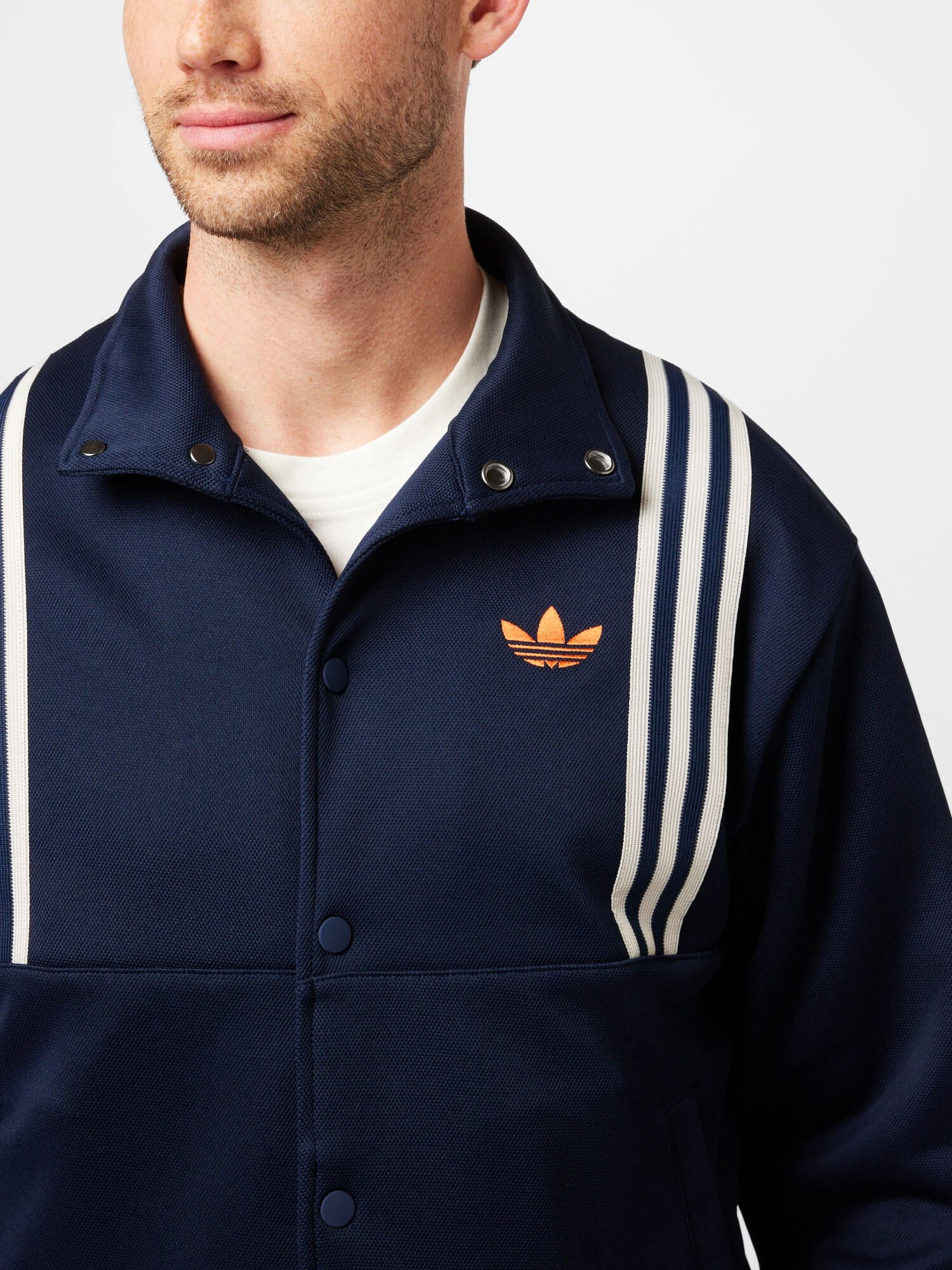 ADIDAS ORIGINALS Prehodna jakna temno modra / oranžna / bela - Pepit.si