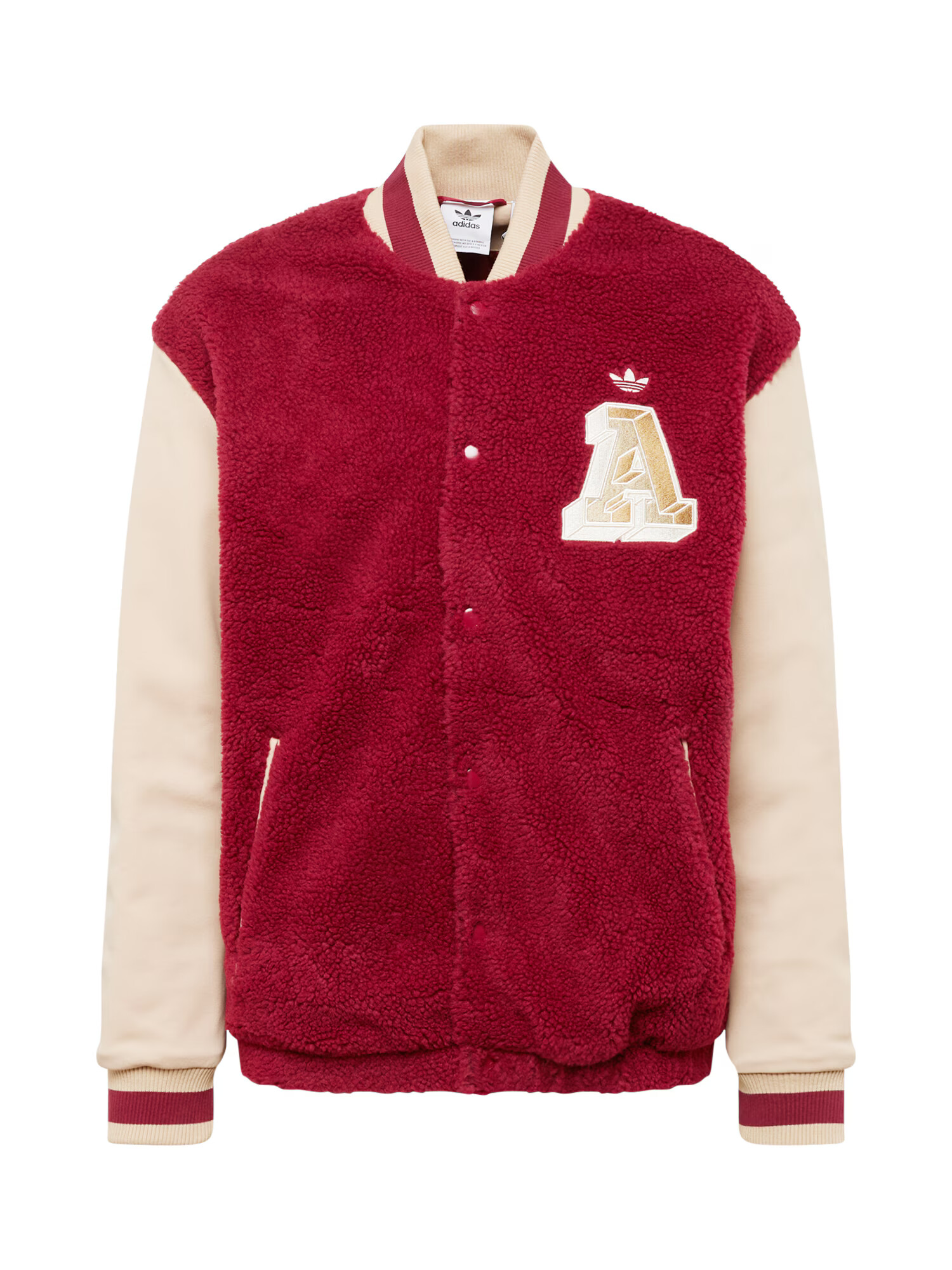 ADIDAS ORIGINALS Prehodna jakna 'Varsity' bež / burgund - Pepit.si