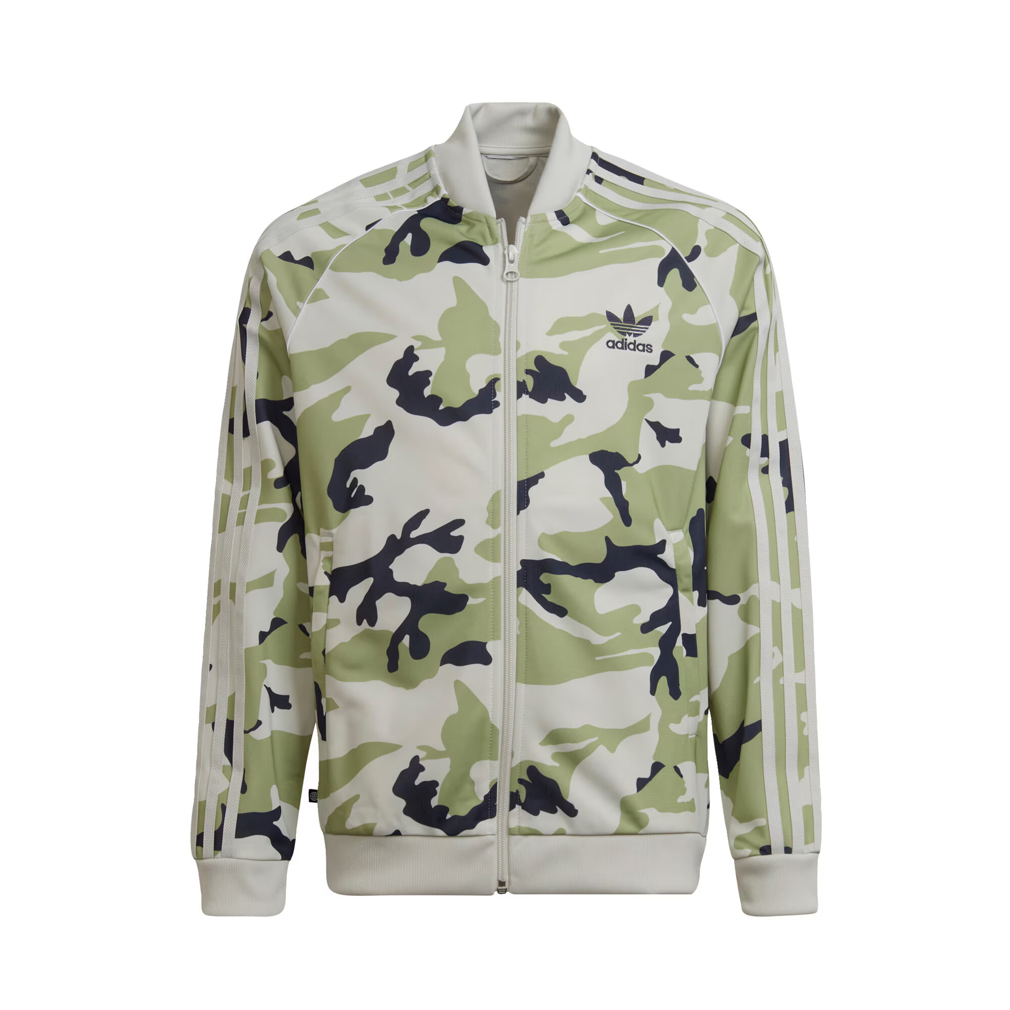 ADIDAS ORIGINALS Jopa na zadrgo ' Camo SST Track Top ' svetlo siva / oliva / črna - Pepit.si