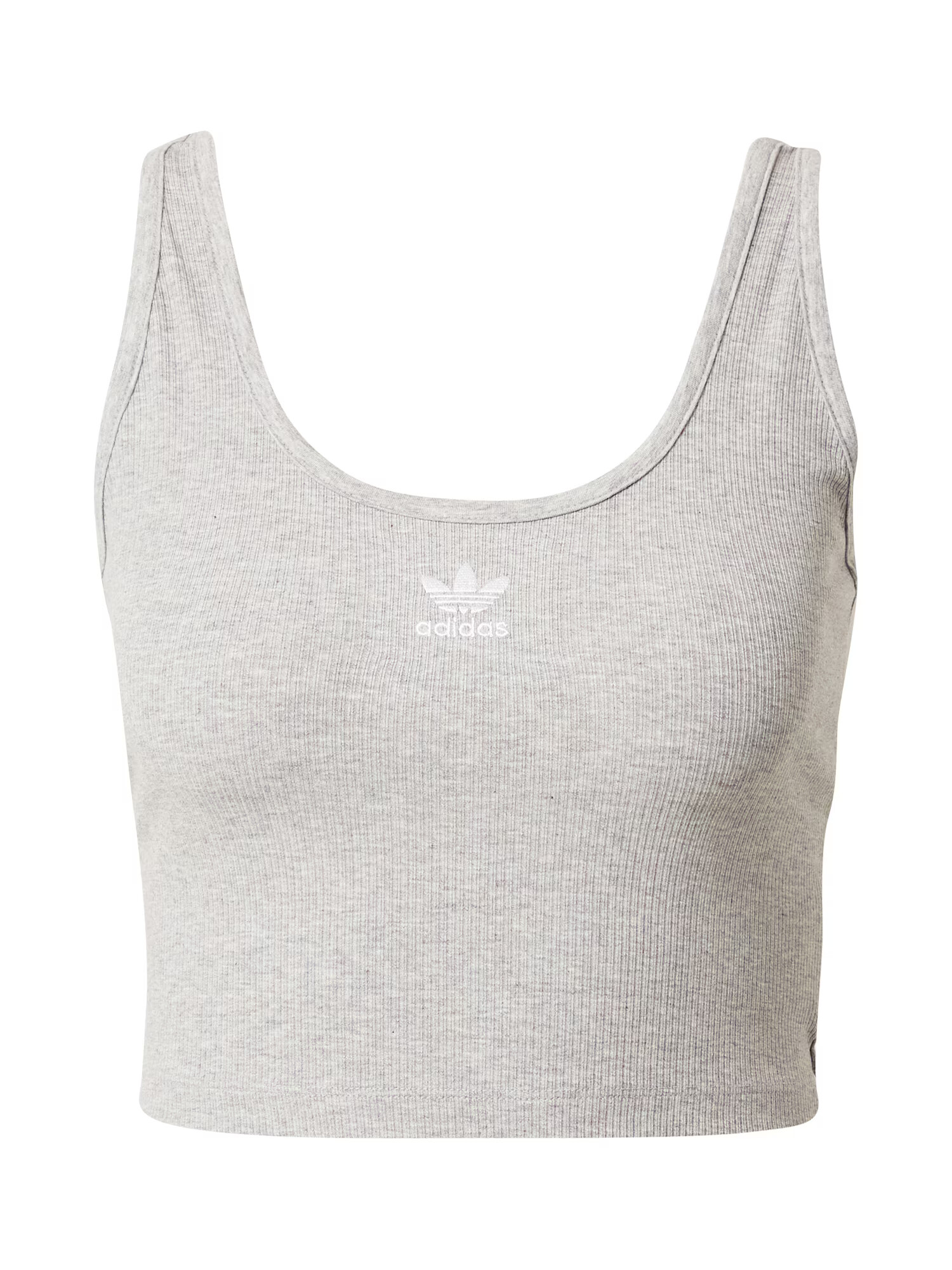 ADIDAS ORIGINALS Top 'Essentials Rib' siva / bela - Pepit.si