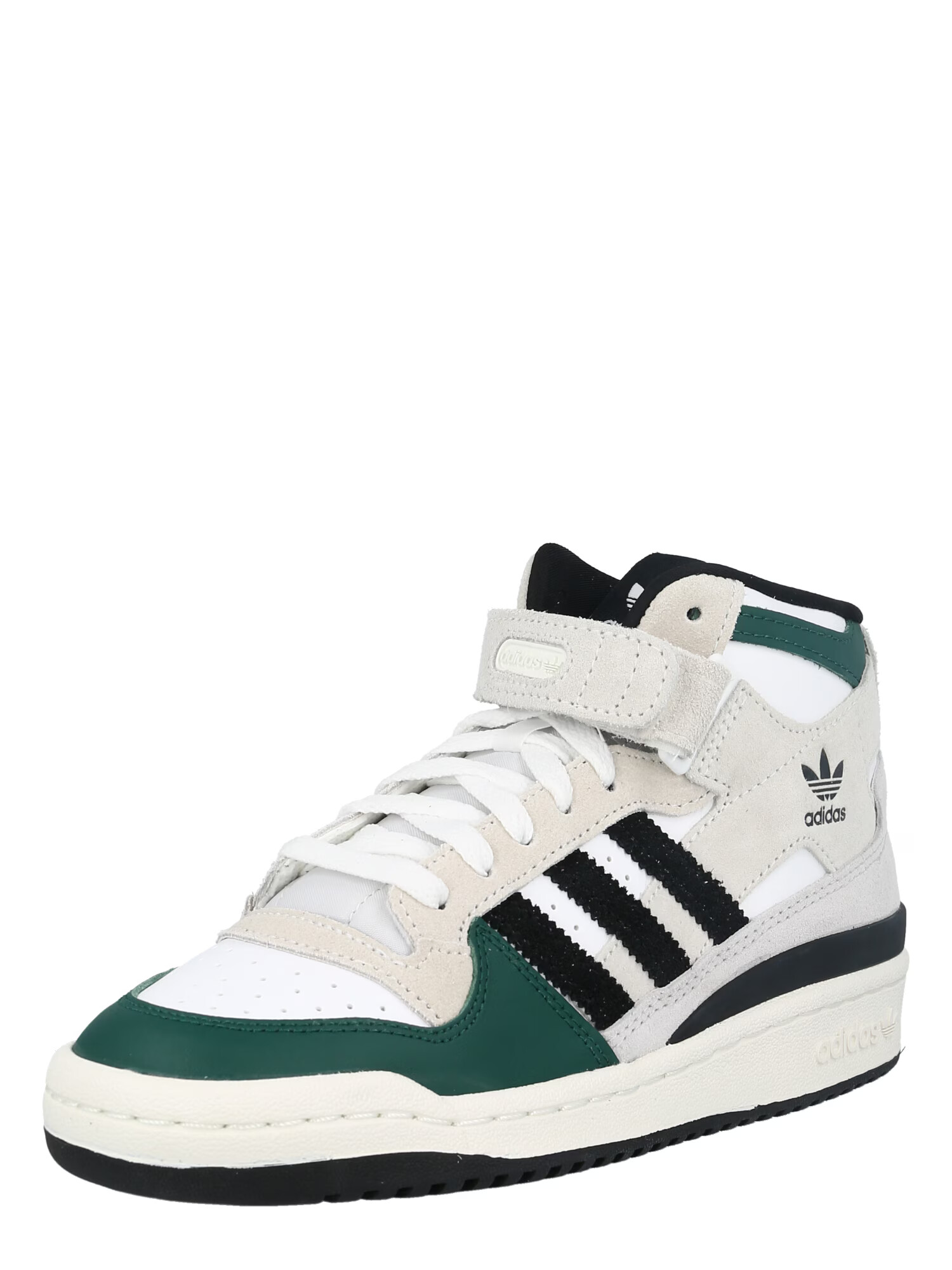 ADIDAS ORIGINALS Visoke superge 'FORUM' bela / temno zelena / siva / črna - Pepit.si