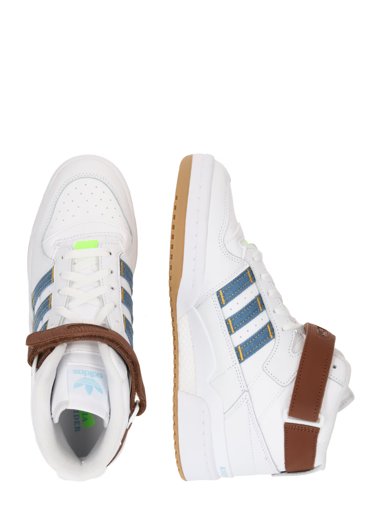 ADIDAS ORIGINALS Visoke superge modra / rjava / neonsko zelena / bela - Pepit.si