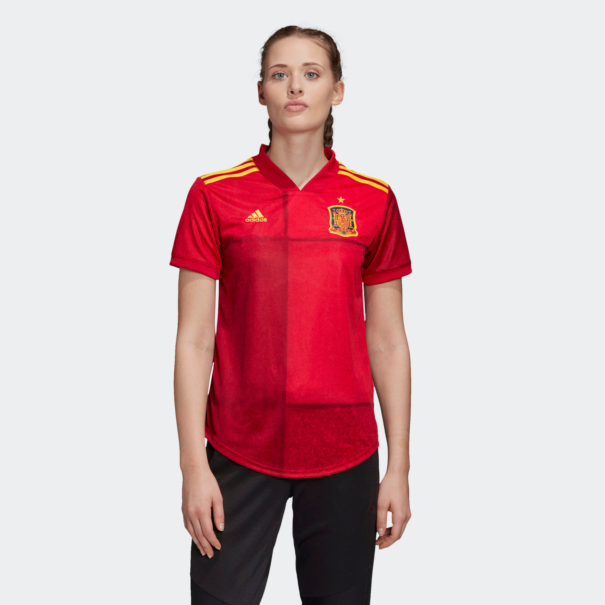 ADIDAS SPORTSWEAR Dres 'FEF Spanien Home EM 2020' rumena / neonsko oranžna - Pepit.si