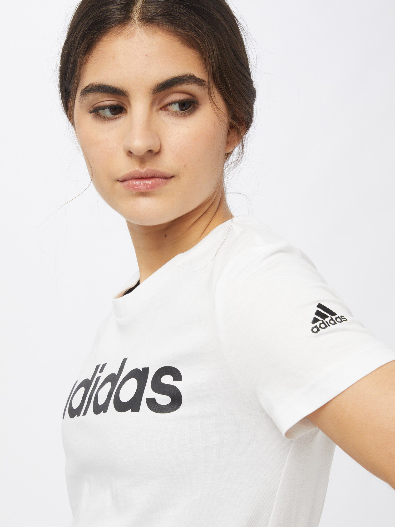 ADIDAS SPORTSWEAR Funkcionalna majica črna / bela - Pepit.si