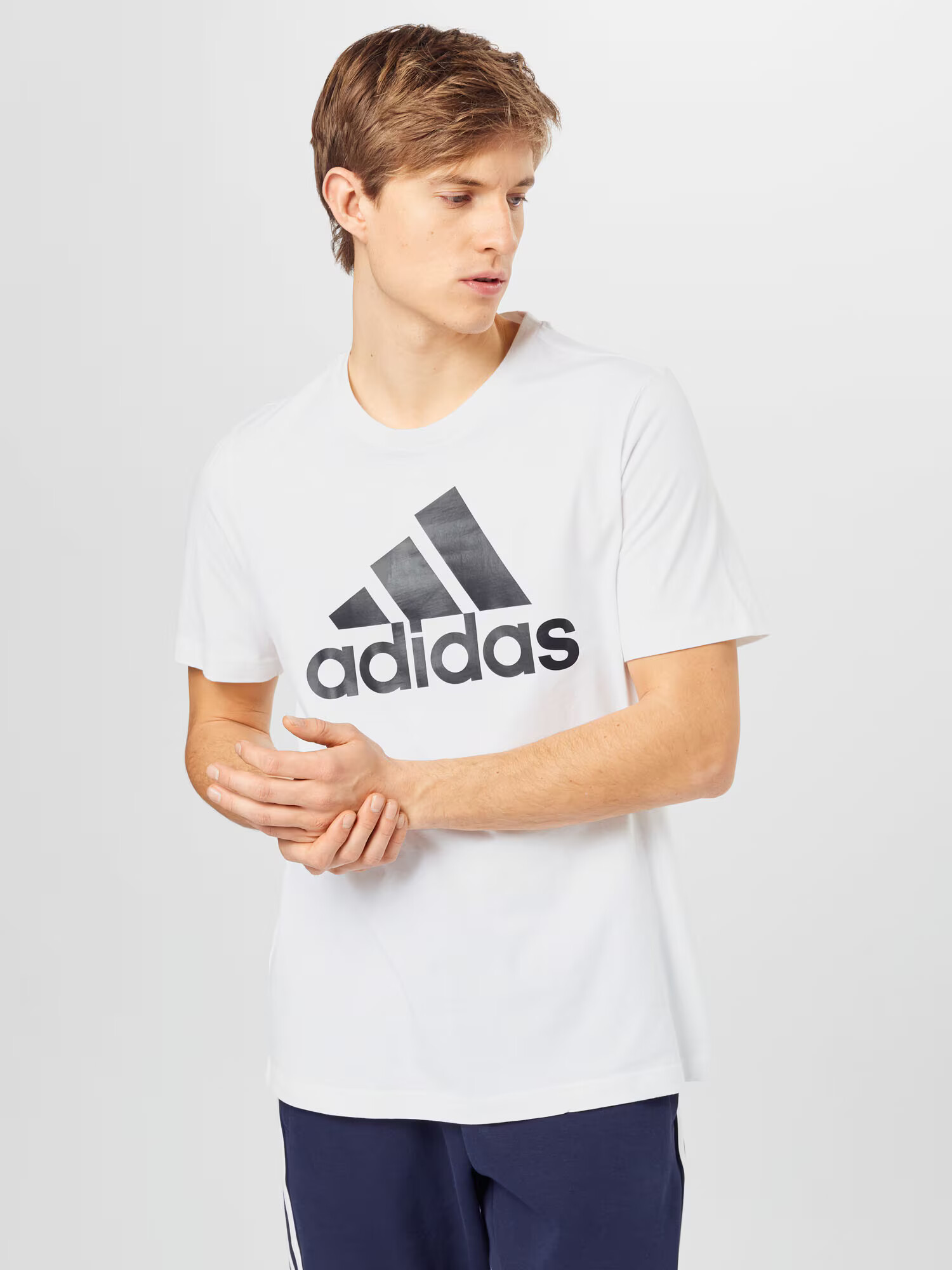 ADIDAS SPORTSWEAR Funkcionalna majica črna / bela - Pepit.si