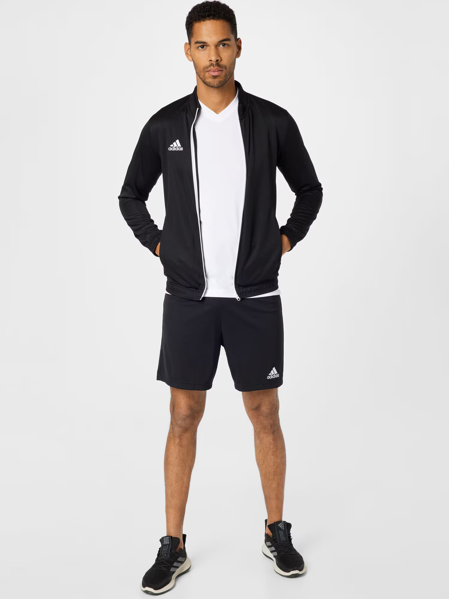 ADIDAS SPORTSWEAR Funkcionalna majica črna / bela - Pepit.si