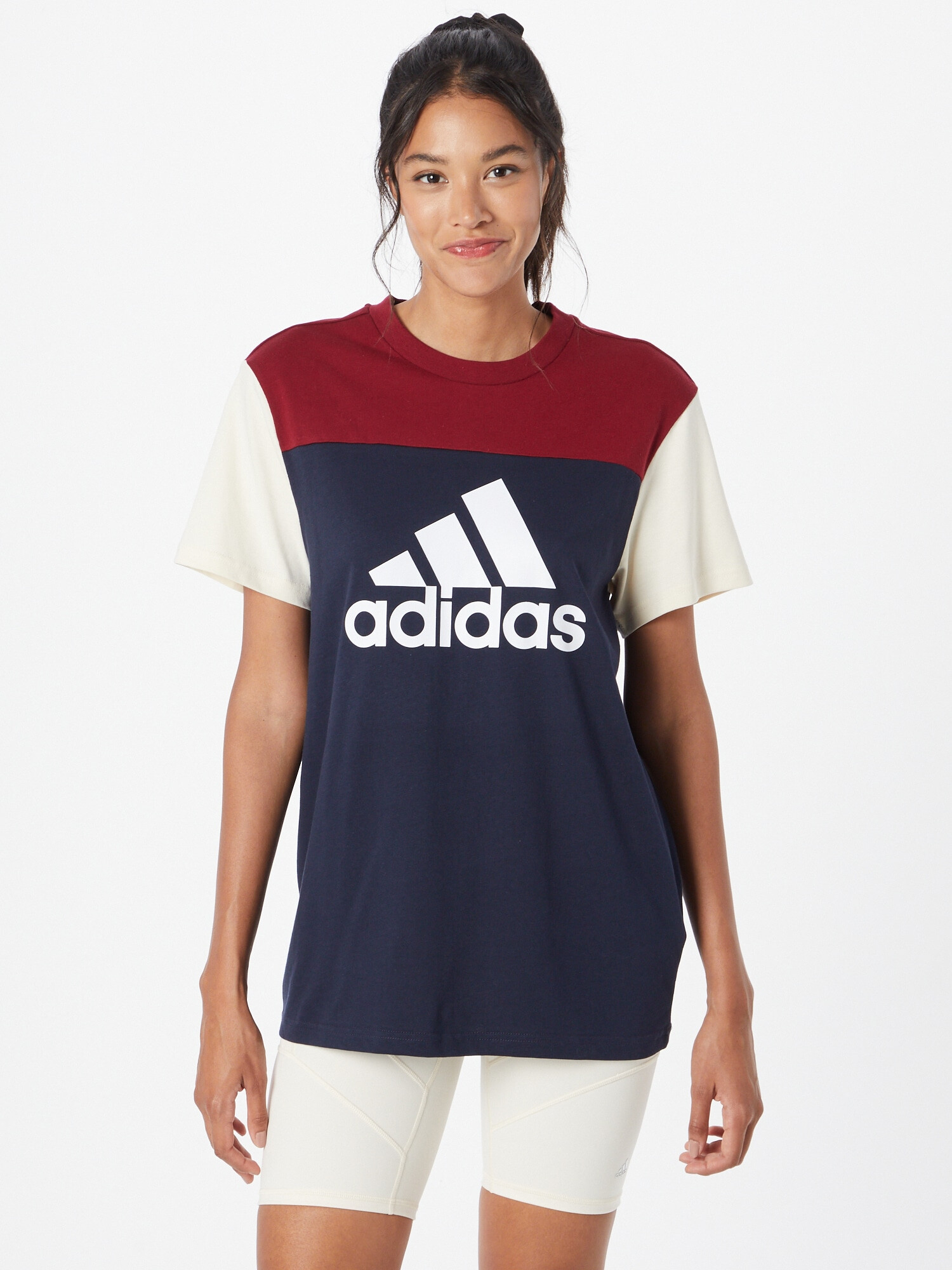 ADIDAS SPORTSWEAR Funkcionalna majica bež / temno modra / burgund / bela - Pepit.si