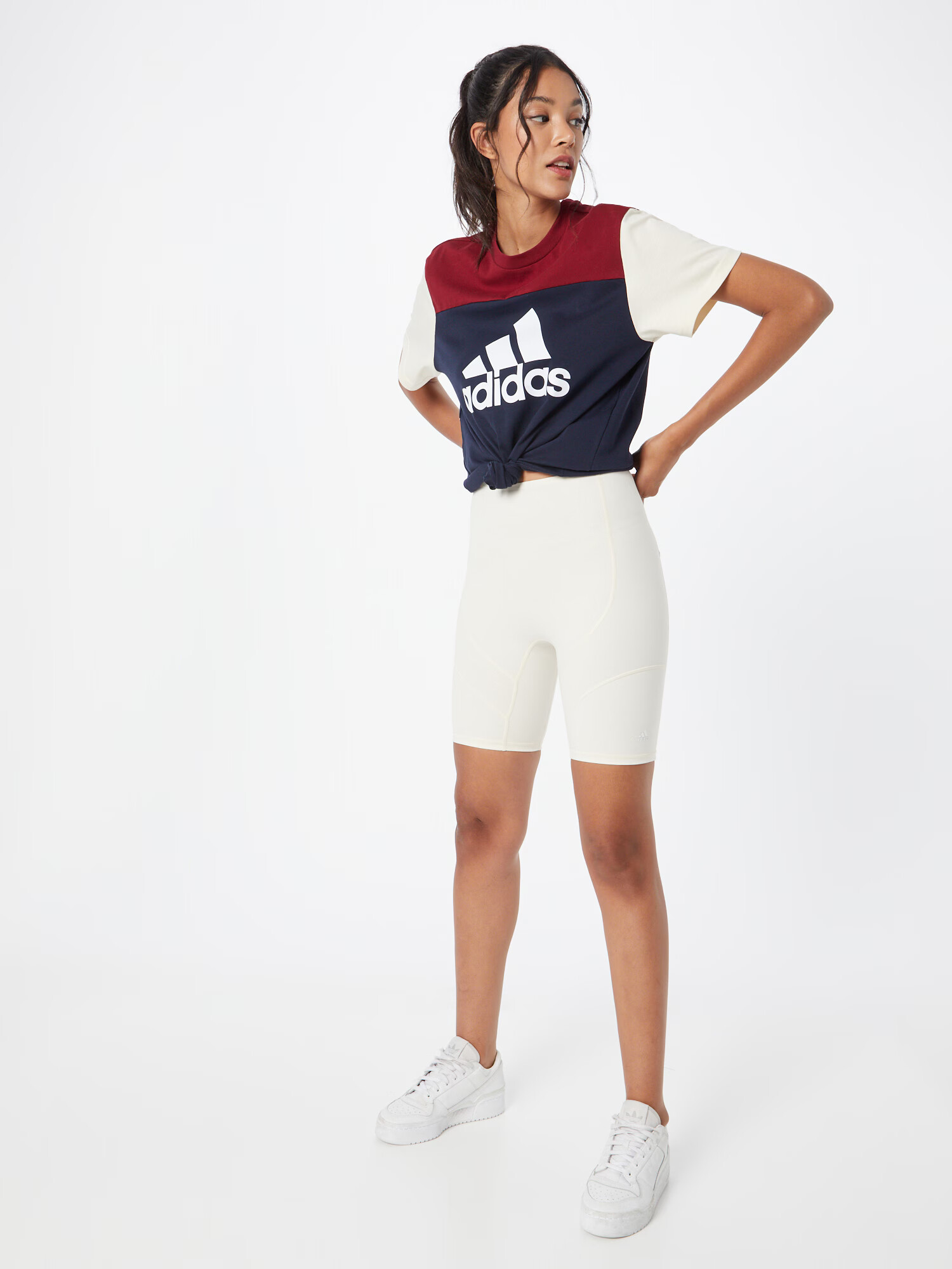 ADIDAS SPORTSWEAR Funkcionalna majica bež / temno modra / burgund / bela - Pepit.si