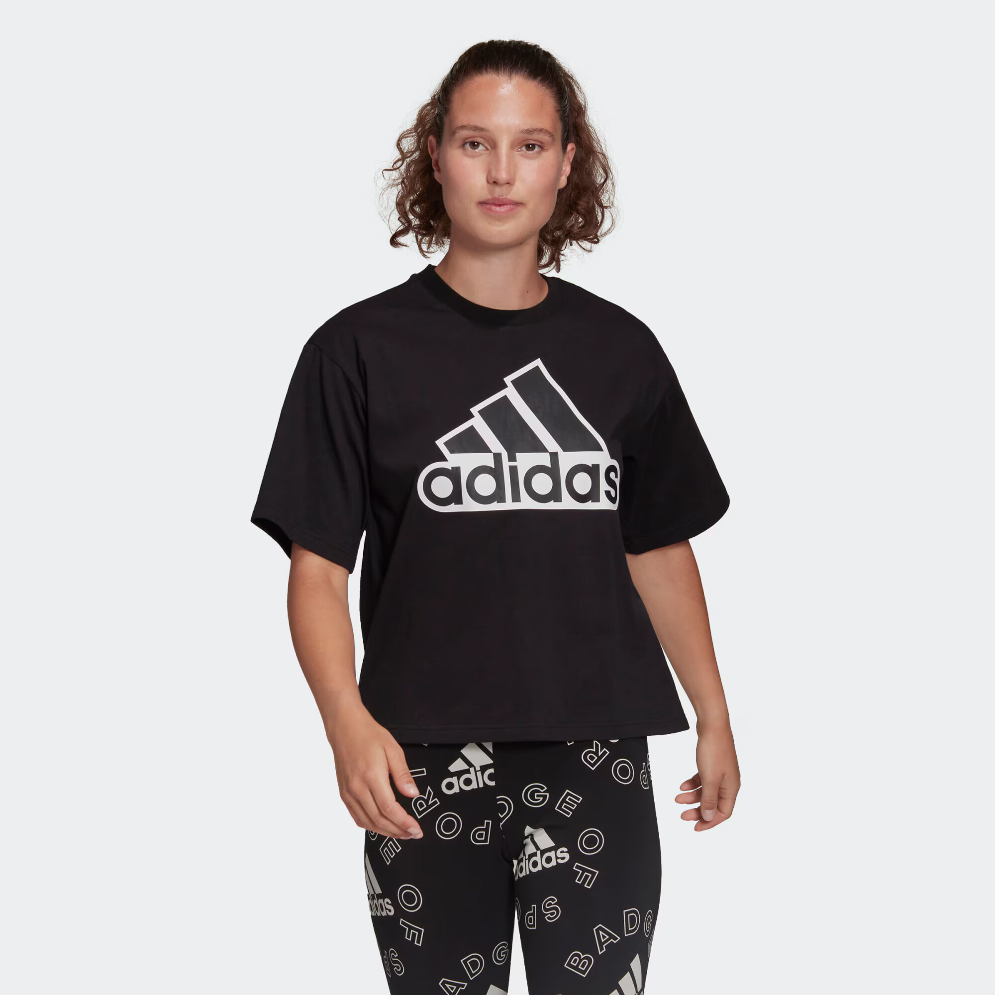 ADIDAS SPORTSWEAR Funkcionalna majica črna / bela - Pepit.si