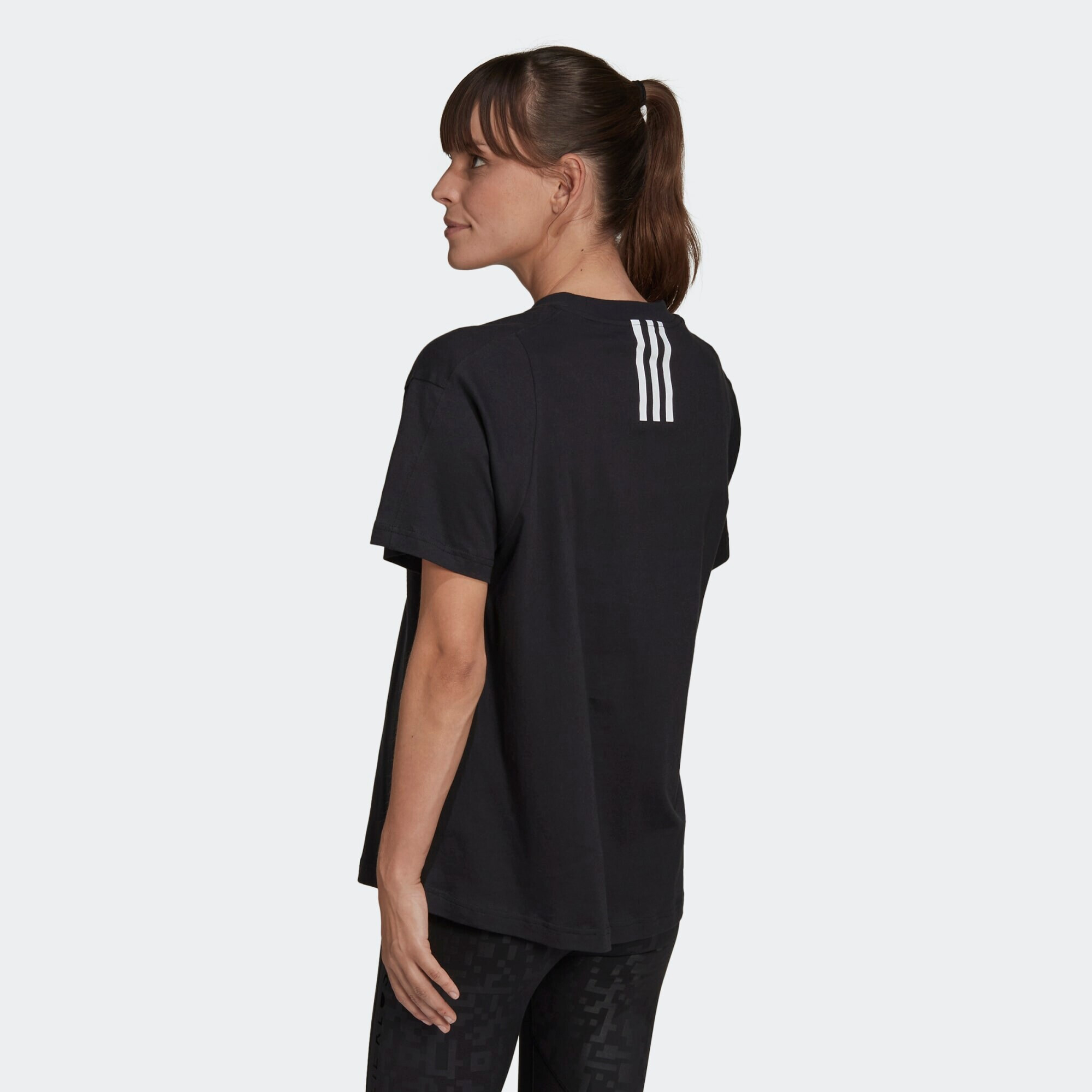 ADIDAS SPORTSWEAR Funkcionalna majica črna / bela - Pepit.si