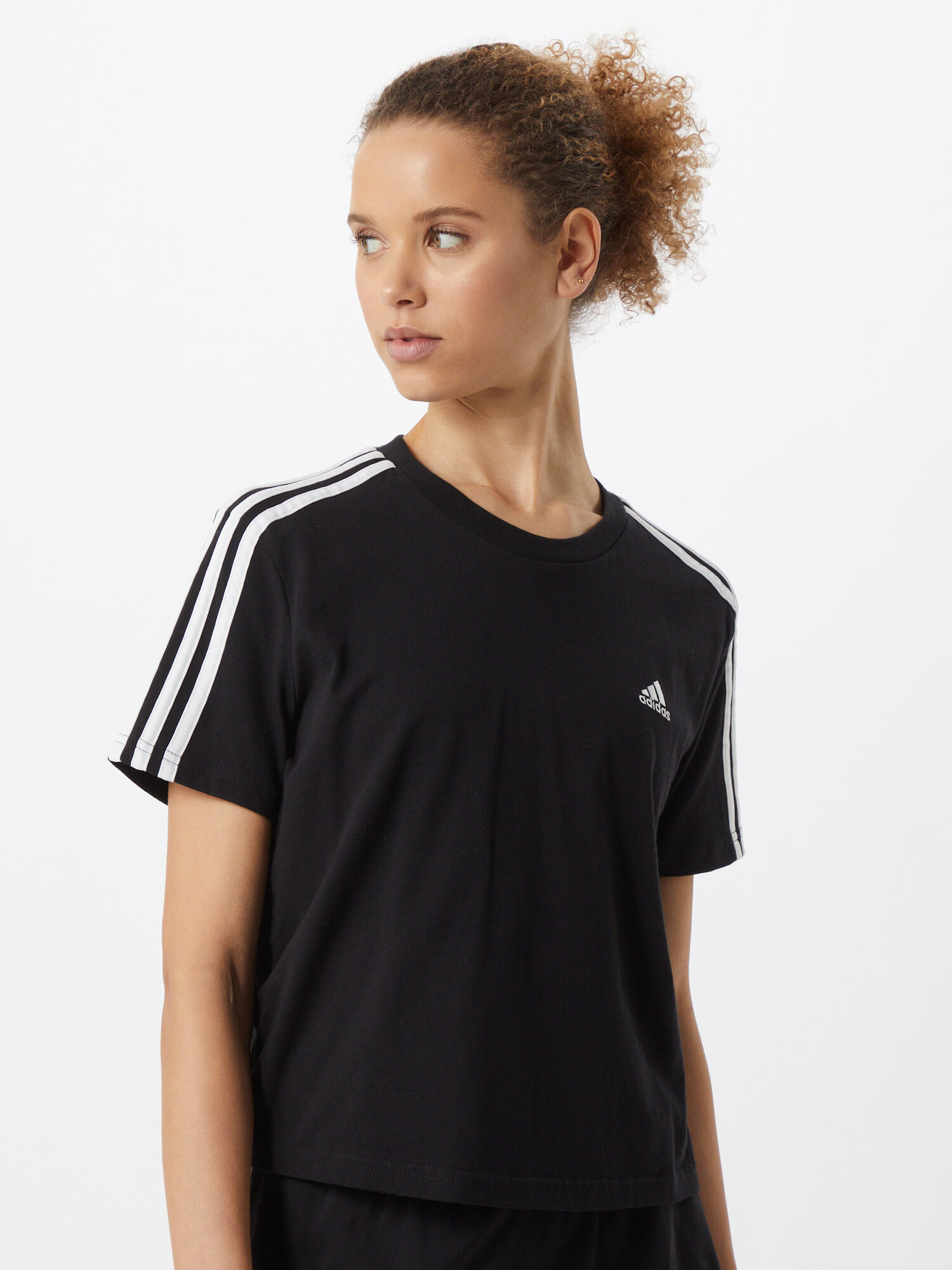 ADIDAS SPORTSWEAR Funkcionalna majica črna / bela - Pepit.si