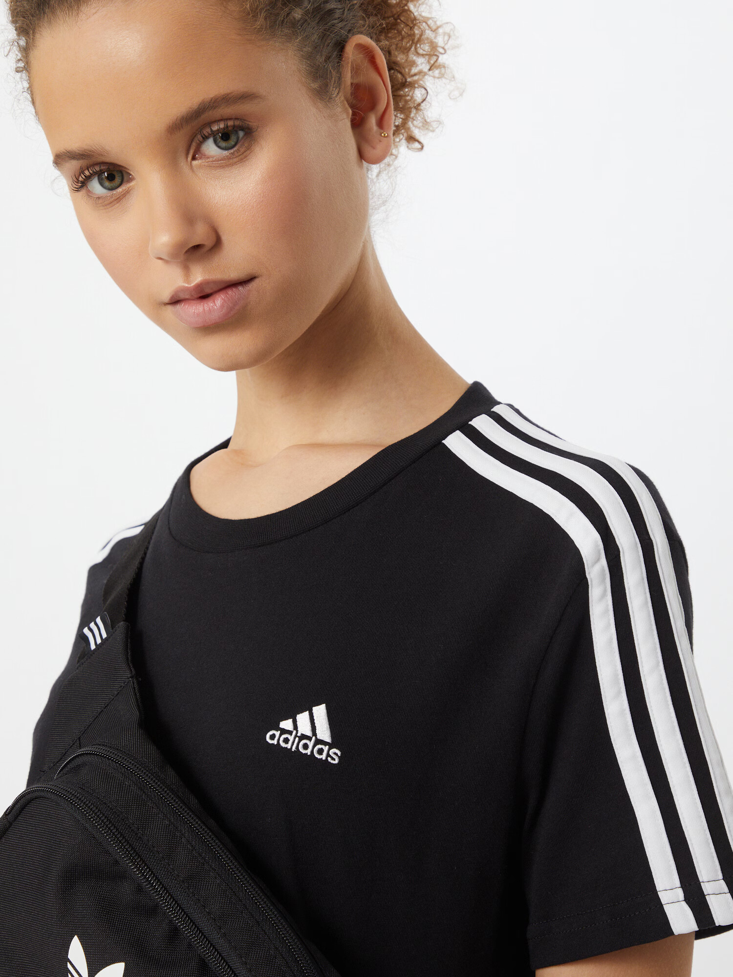 ADIDAS SPORTSWEAR Funkcionalna majica črna / bela - Pepit.si