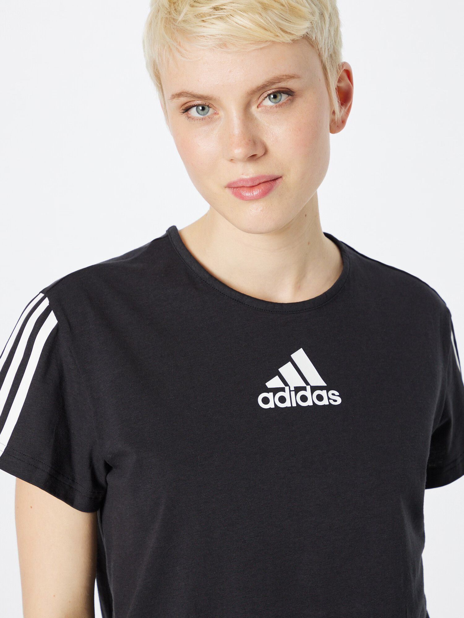 ADIDAS SPORTSWEAR Funkcionalna majica črna / bela - Pepit.si