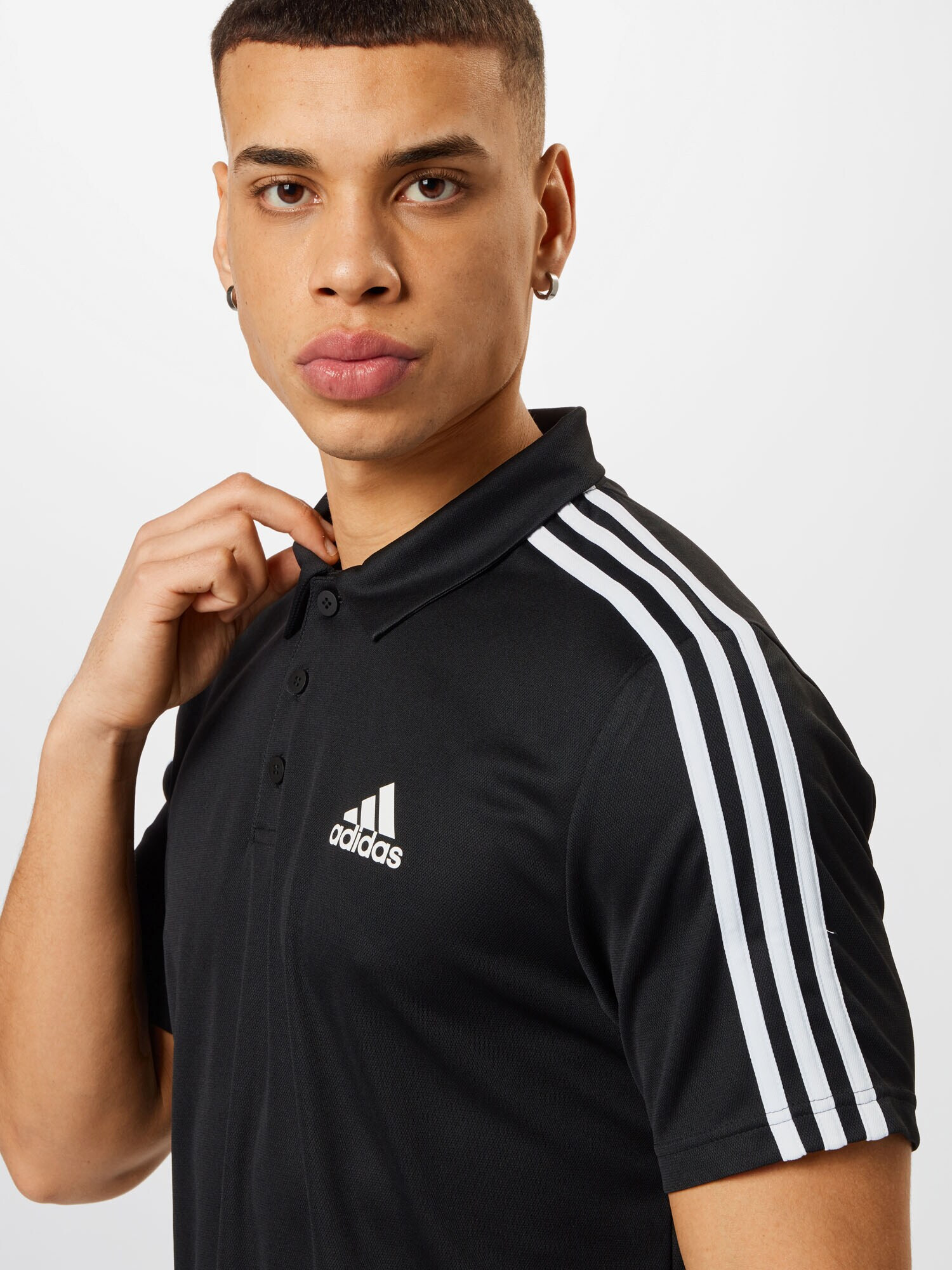 ADIDAS SPORTSWEAR Funkcionalna majica črna / bela - Pepit.si