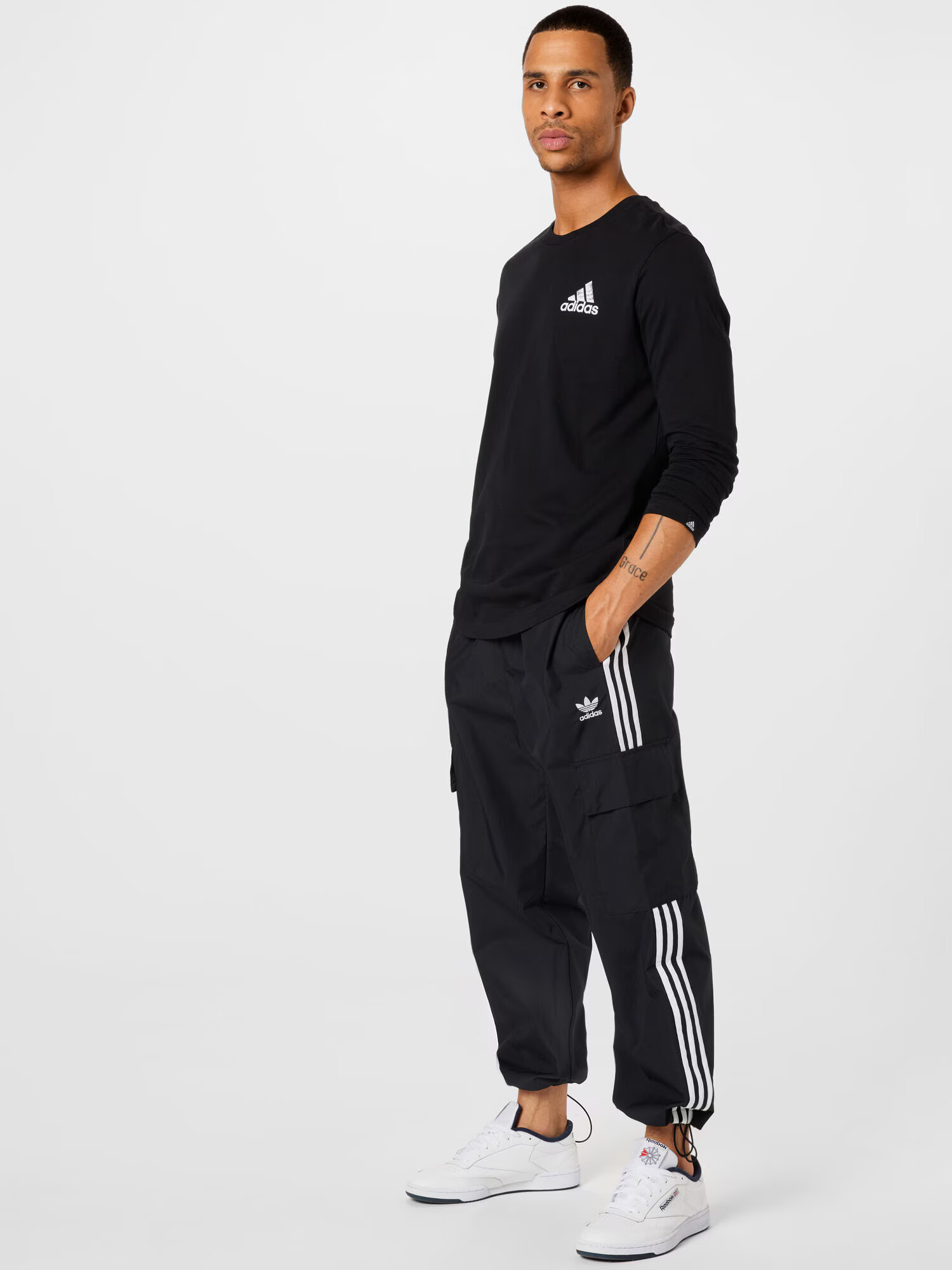 ADIDAS SPORTSWEAR Funkcionalna majica črna / bela - Pepit.si