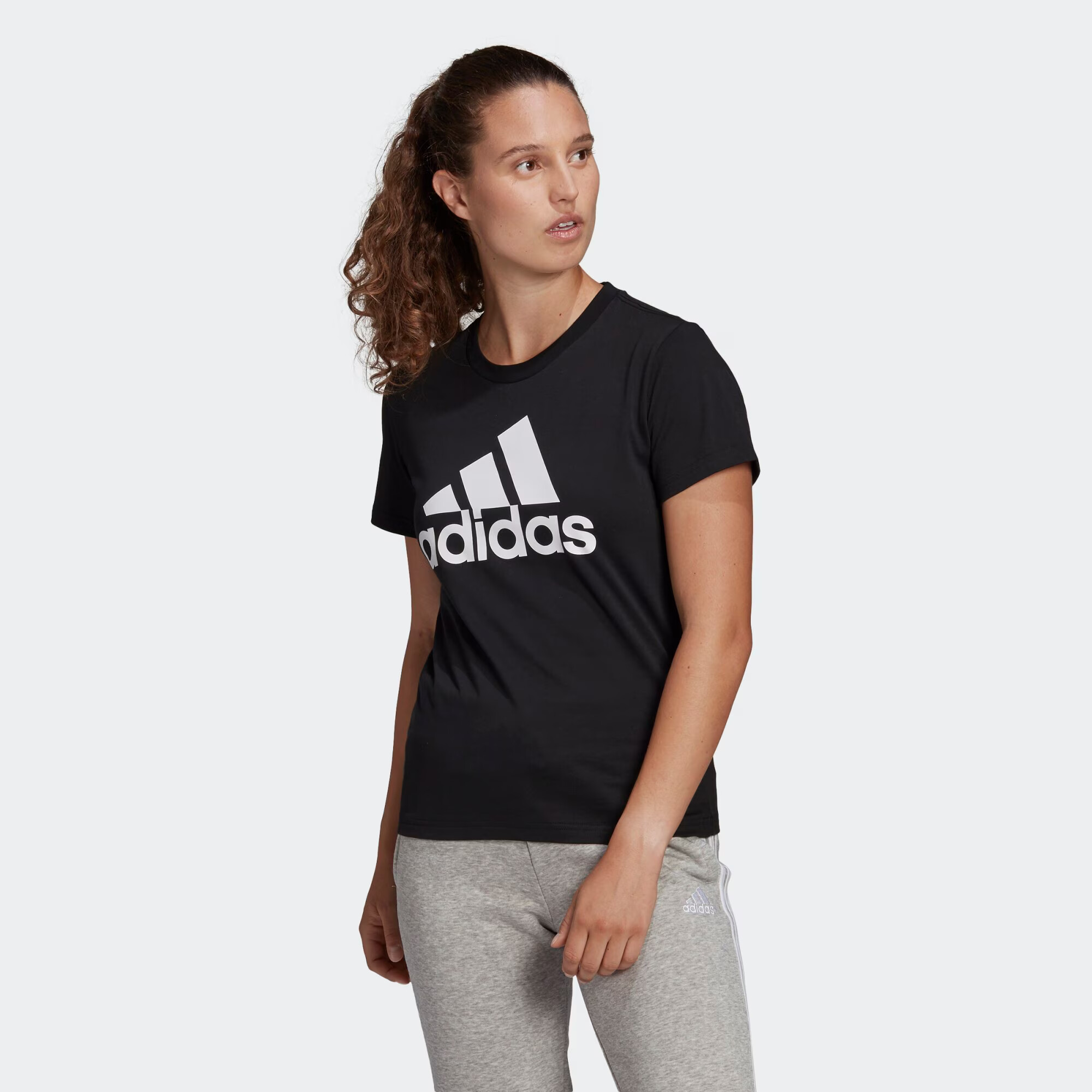 ADIDAS SPORTSWEAR Funkcionalna majica črna / bela - Pepit.si