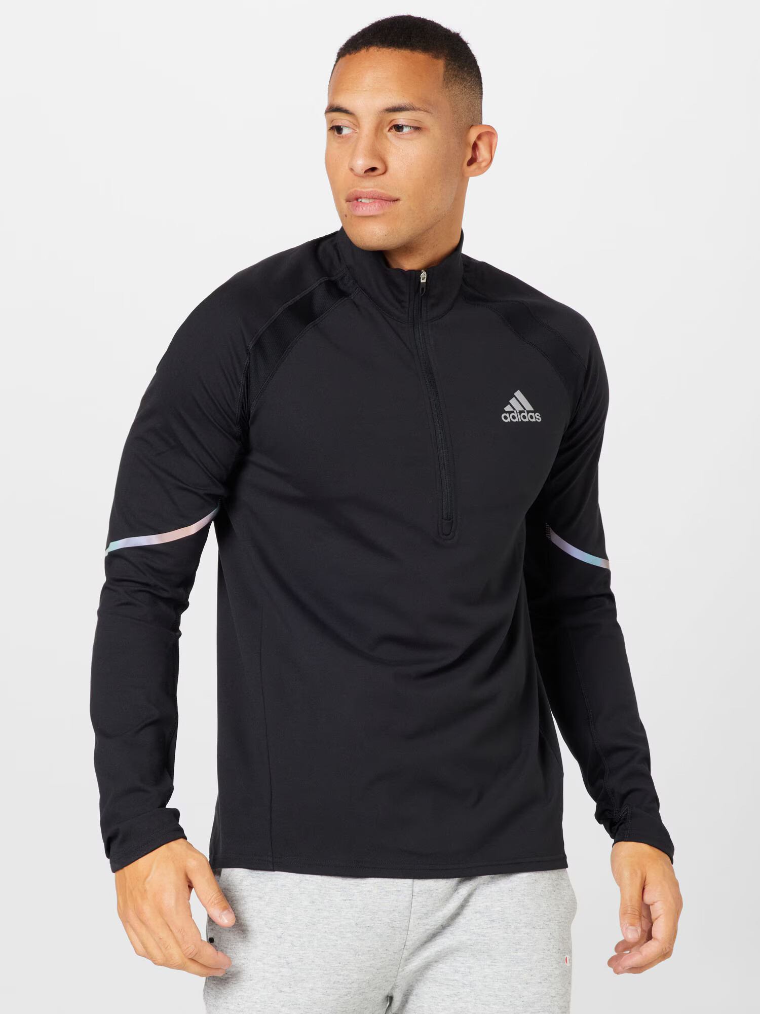 ADIDAS SPORTSWEAR Funkcionalna majica črna / srebrna - Pepit.si