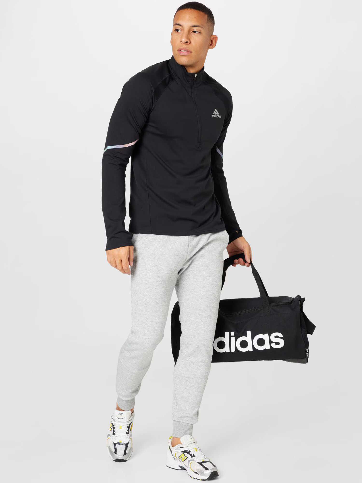 ADIDAS SPORTSWEAR Funkcionalna majica črna / srebrna - Pepit.si