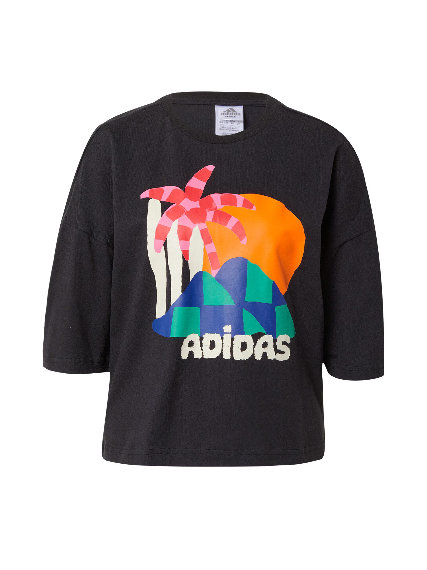 ADIDAS SPORTSWEAR Funkcionalna majica 'FARM' zelena / oranžna / črna / bela - Pepit.si