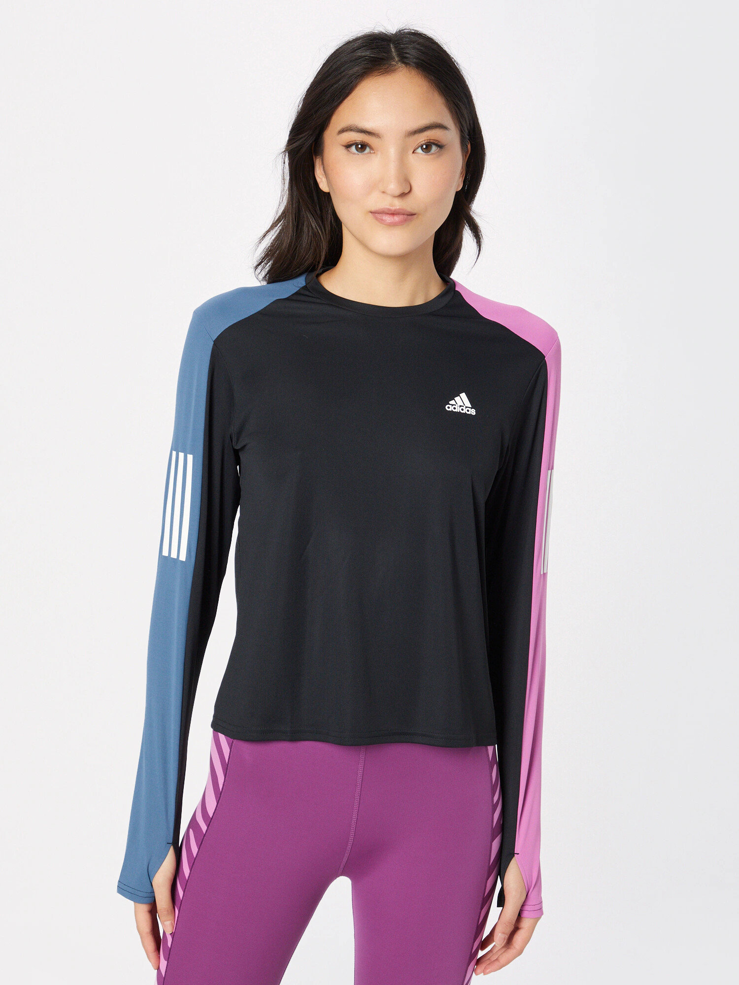 ADIDAS SPORTSWEAR Funkcionalna majica marine / orhideja / črna / bela - Pepit.si