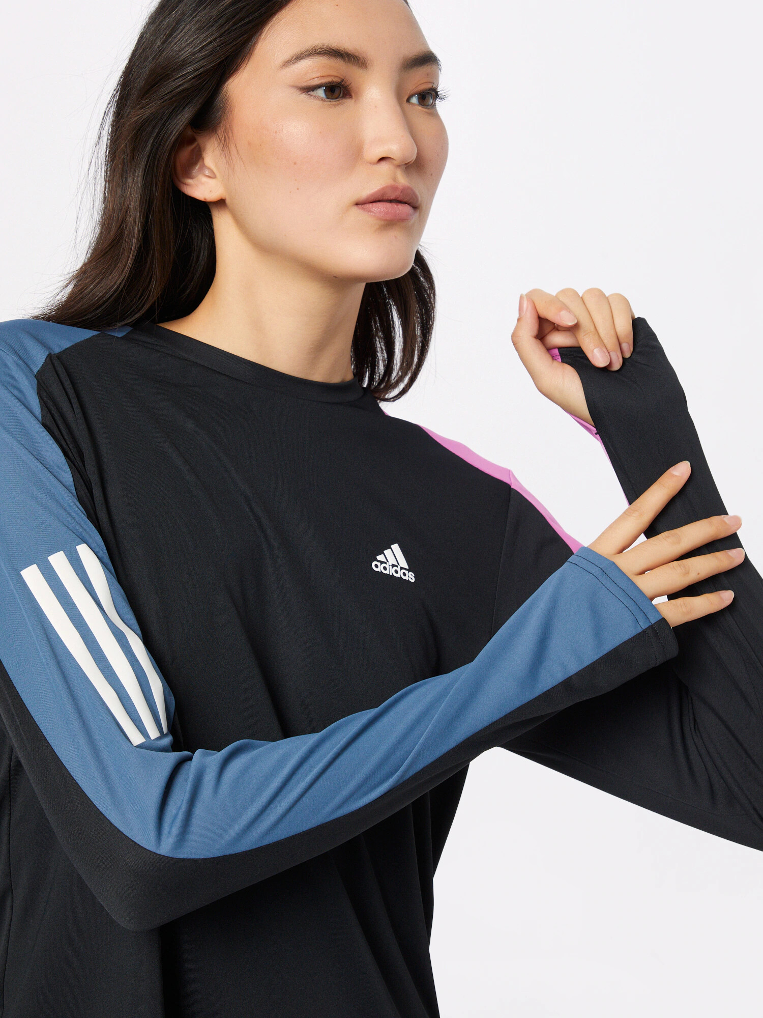 ADIDAS SPORTSWEAR Funkcionalna majica marine / orhideja / črna / bela - Pepit.si