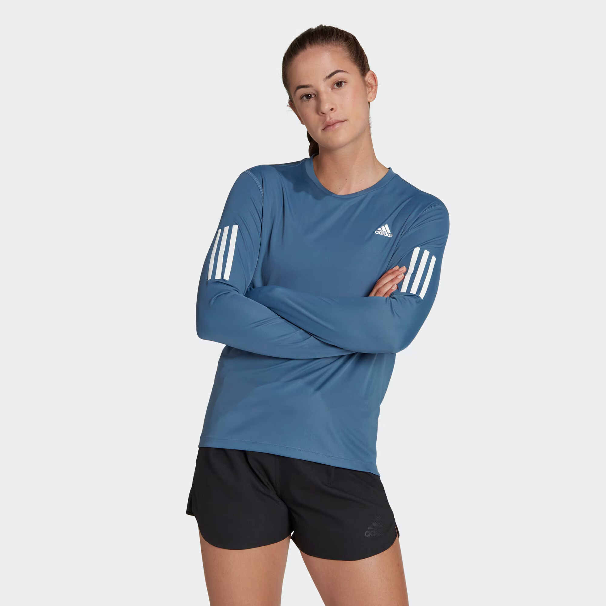 ADIDAS SPORTSWEAR Funkcionalna majica 'Own the Run' modra / bela - Pepit.si