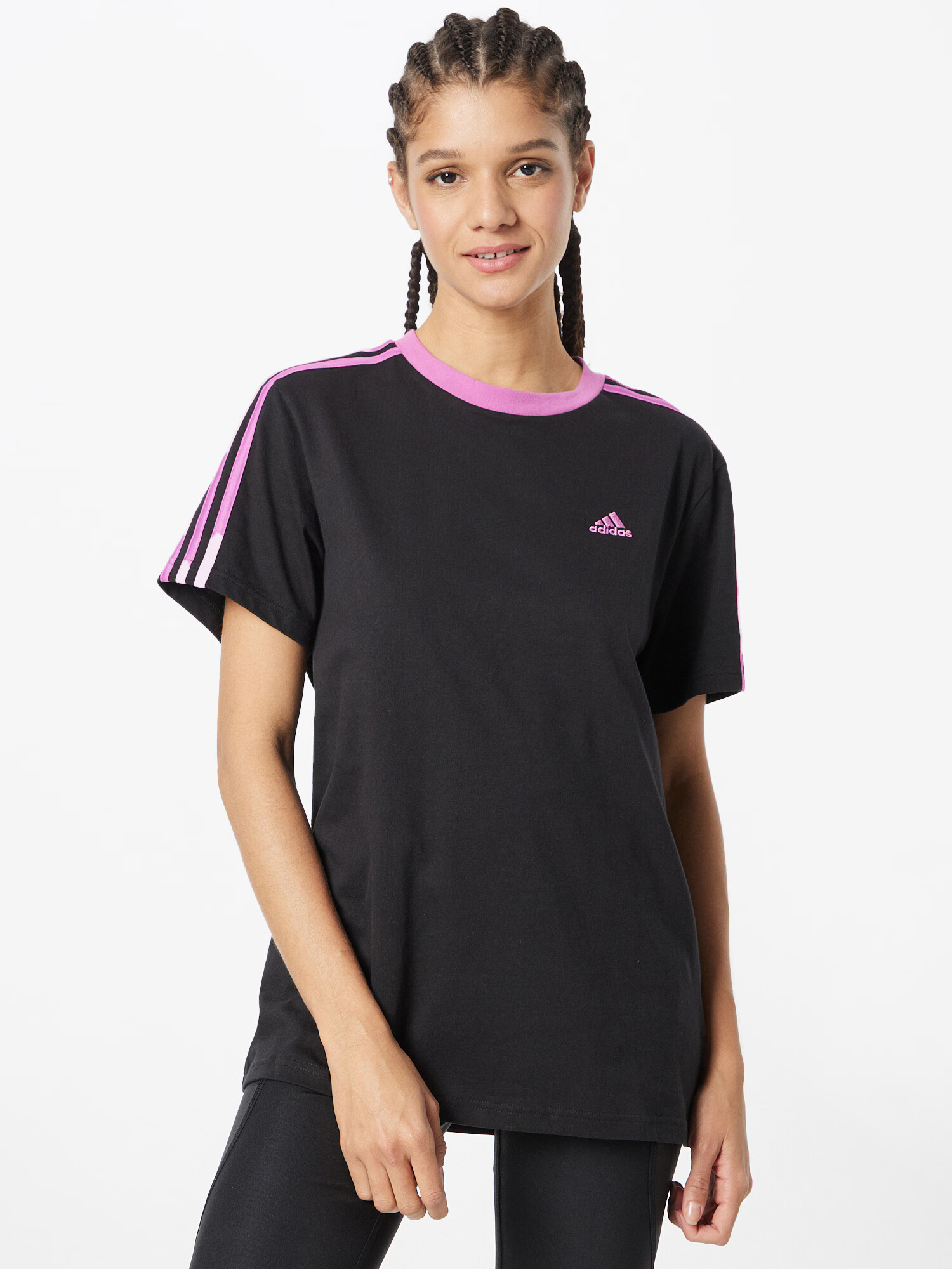 ADIDAS SPORTSWEAR Funkcionalna majica orhideja / črna - Pepit.si