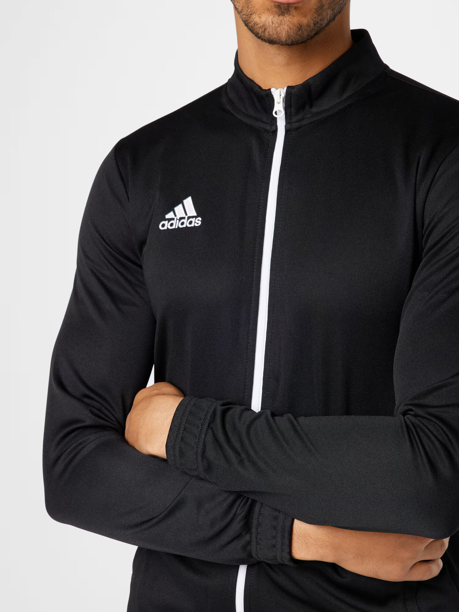 ADIDAS SPORTSWEAR Športna jakna črna / bela - Pepit.si