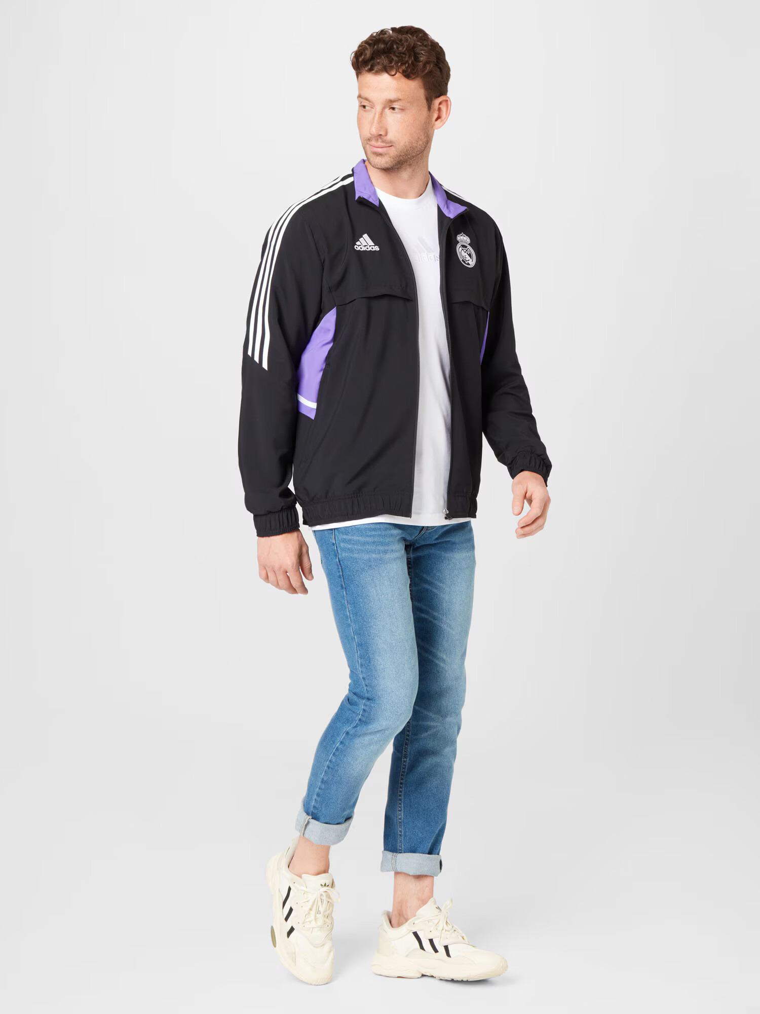 ADIDAS SPORTSWEAR Športna jakna lila / črna / bela - Pepit.si