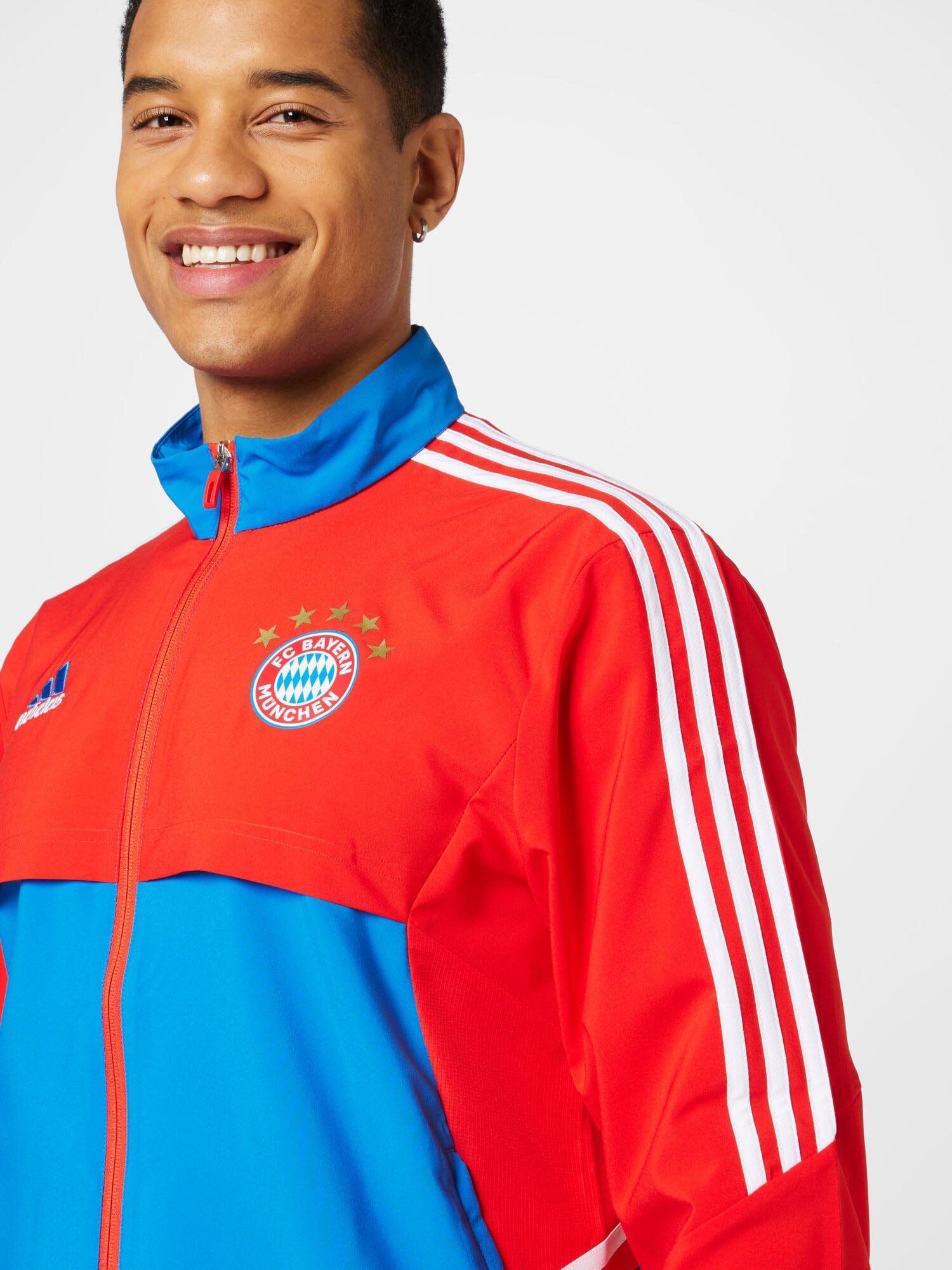 ADIDAS SPORTSWEAR Športna jakna 'FC Bayern München' modra / rdeča / bela - Pepit.si