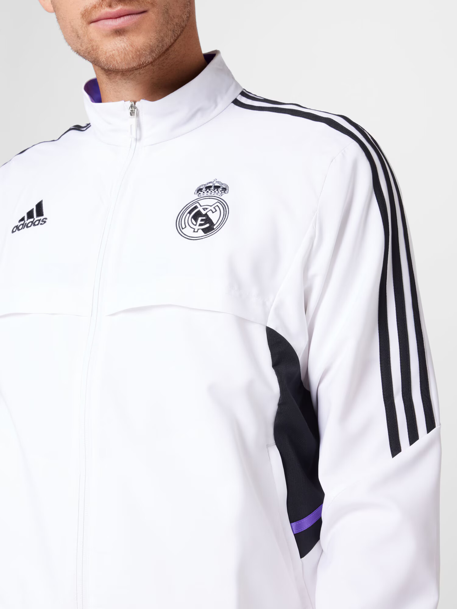 ADIDAS SPORTSWEAR Športna jakna 'Real Madrid Condivo 22' črna / bela - Pepit.si