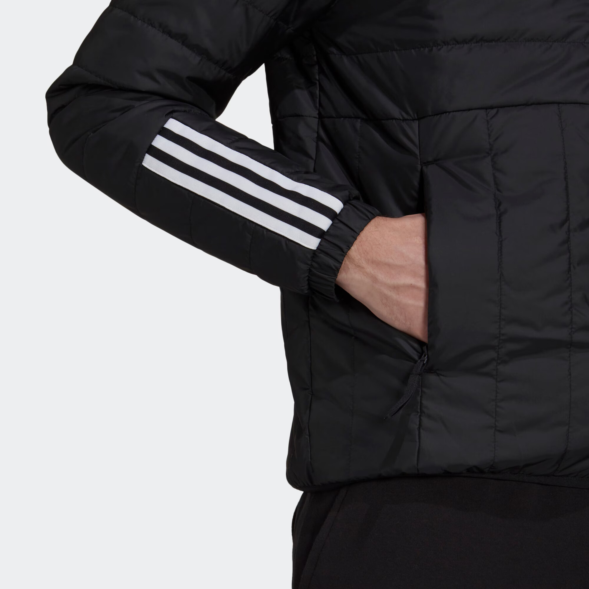 ADIDAS SPORTSWEAR Športna jakna črna / bela - Pepit.si