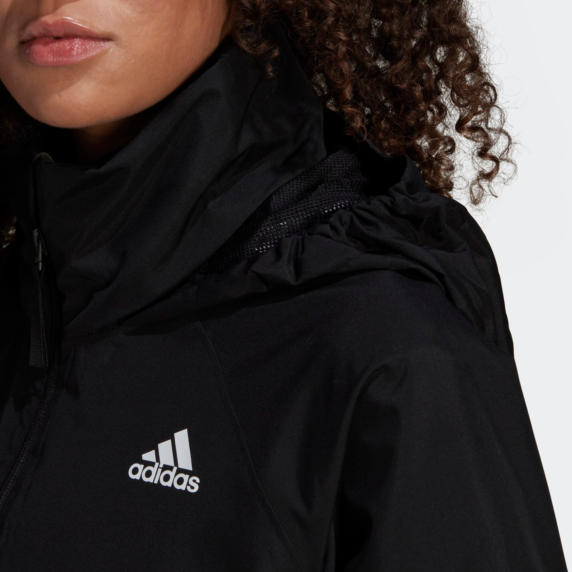 ADIDAS SPORTSWEAR Športna jakna črna / bela - Pepit.si