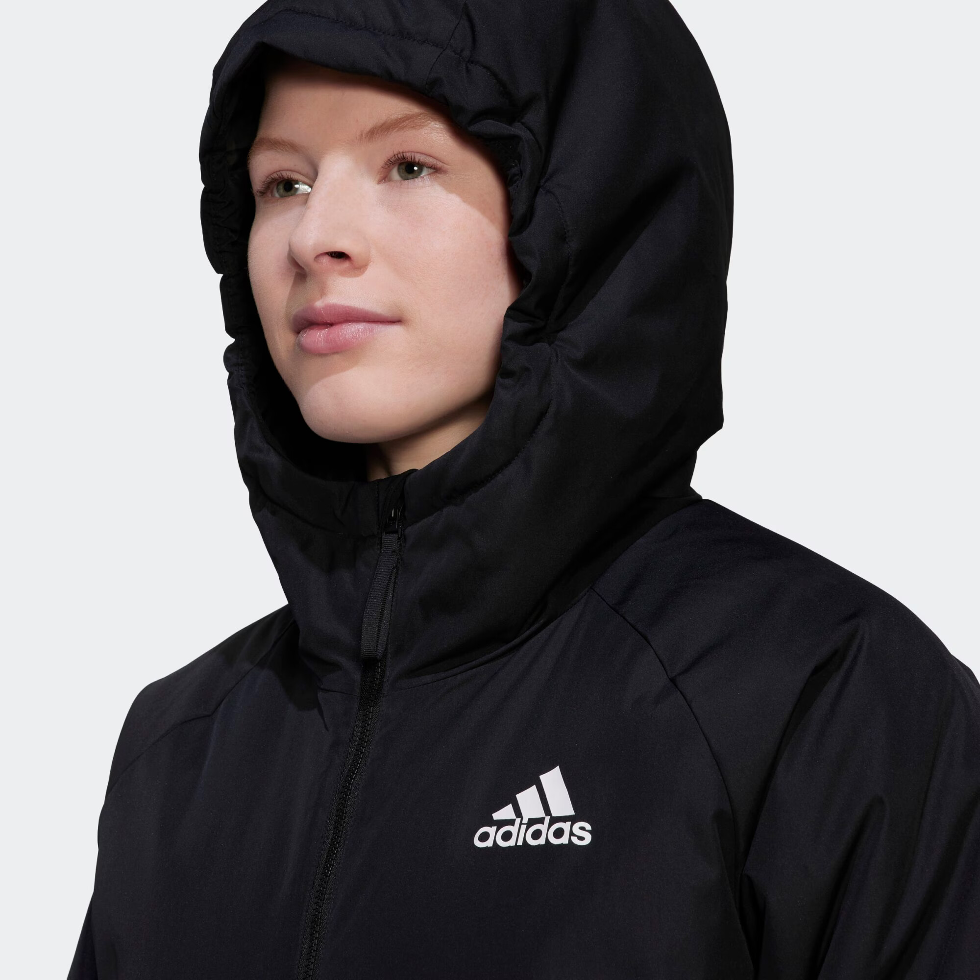 ADIDAS SPORTSWEAR Športna jakna črna / bela - Pepit.si