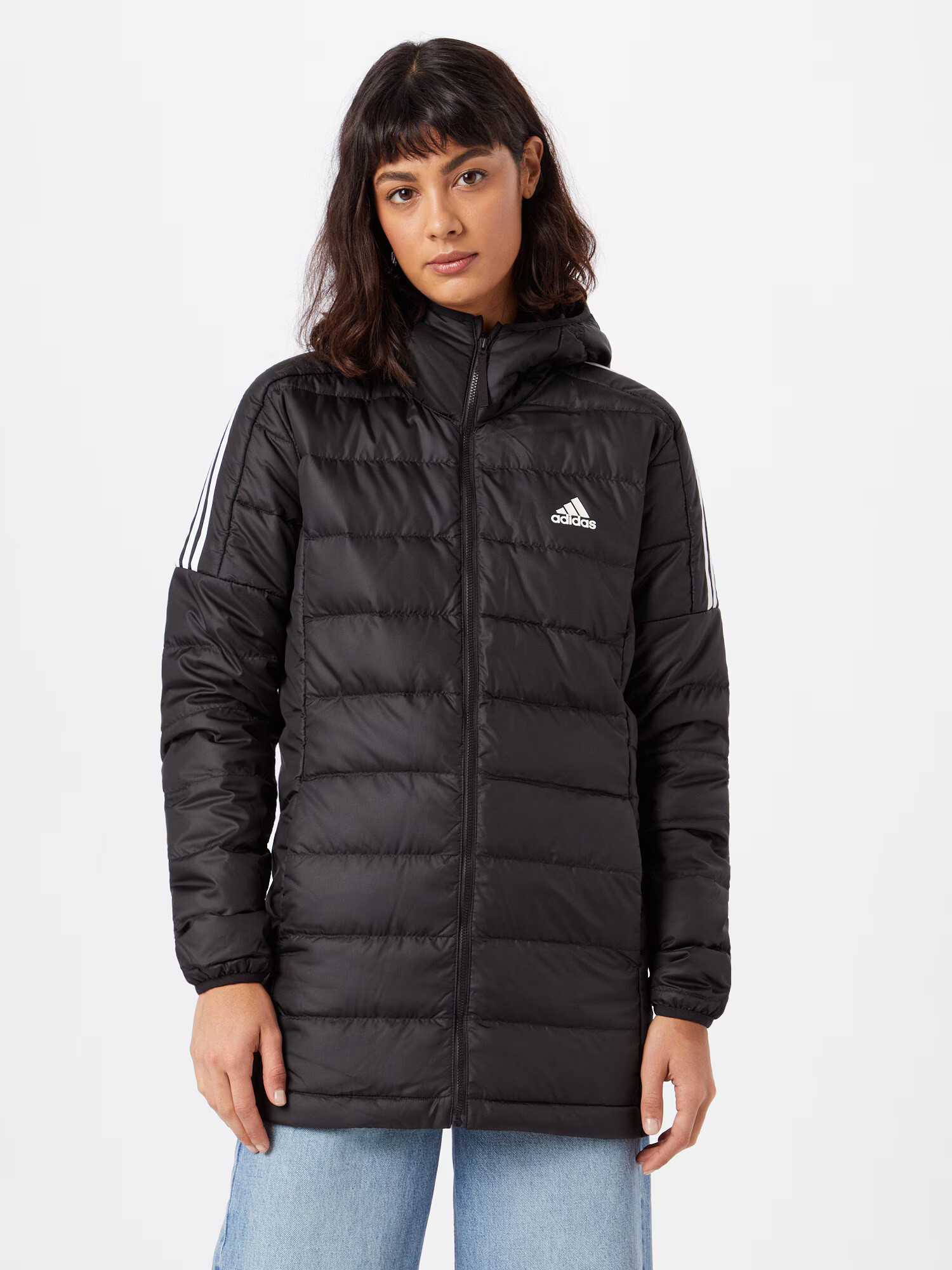 ADIDAS SPORTSWEAR Športna jakna 'Essential' črna / bela - Pepit.si