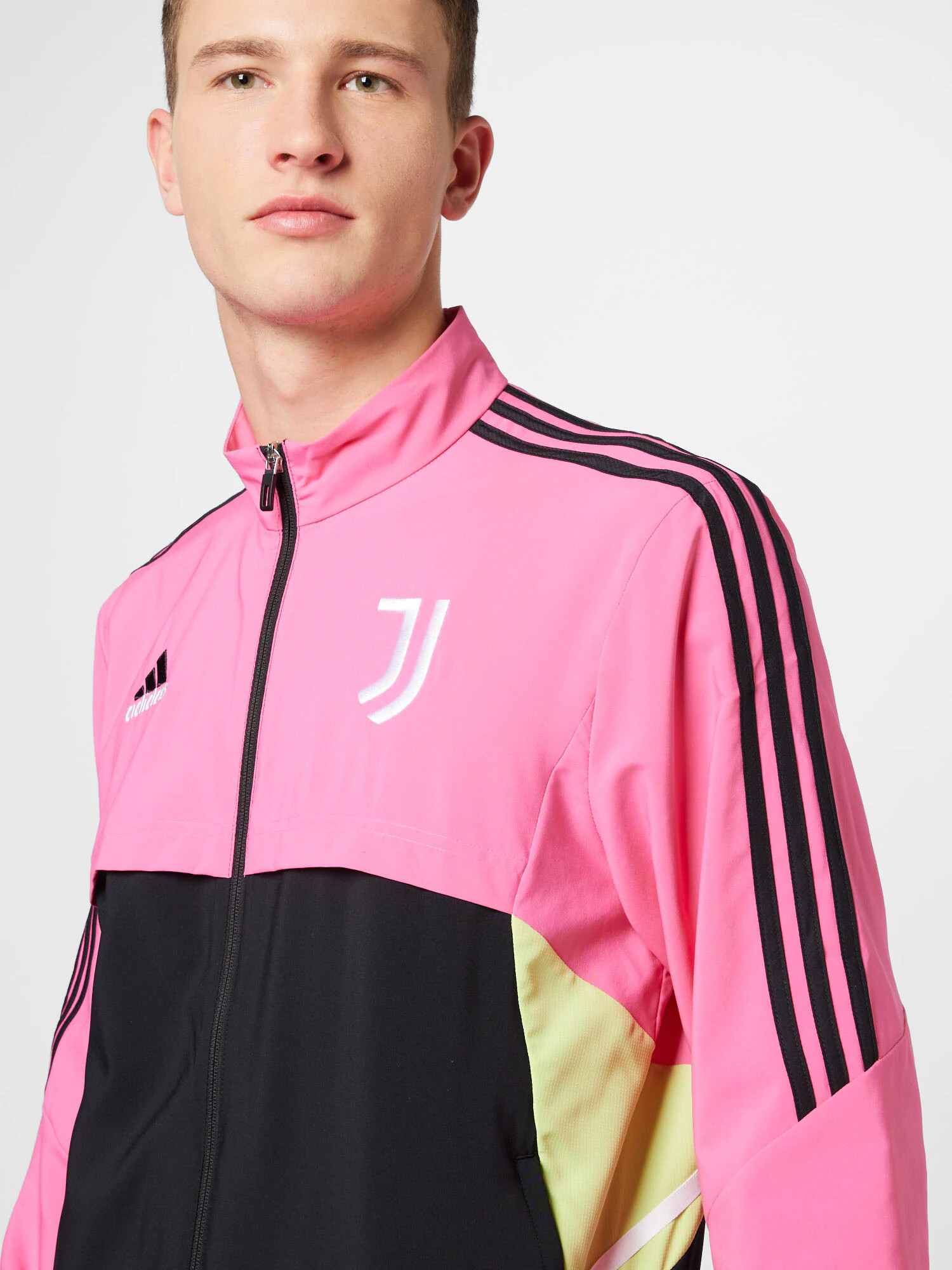 ADIDAS SPORTSWEAR Športna jakna 'Juventus Turin Condivo 22' limeta / roza / črna / bela - Pepit.si