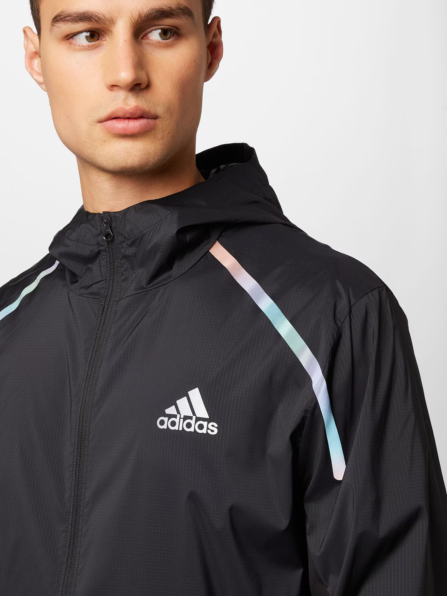 ADIDAS SPORTSWEAR Športna jakna 'Marathon' črna / bela - Pepit.si