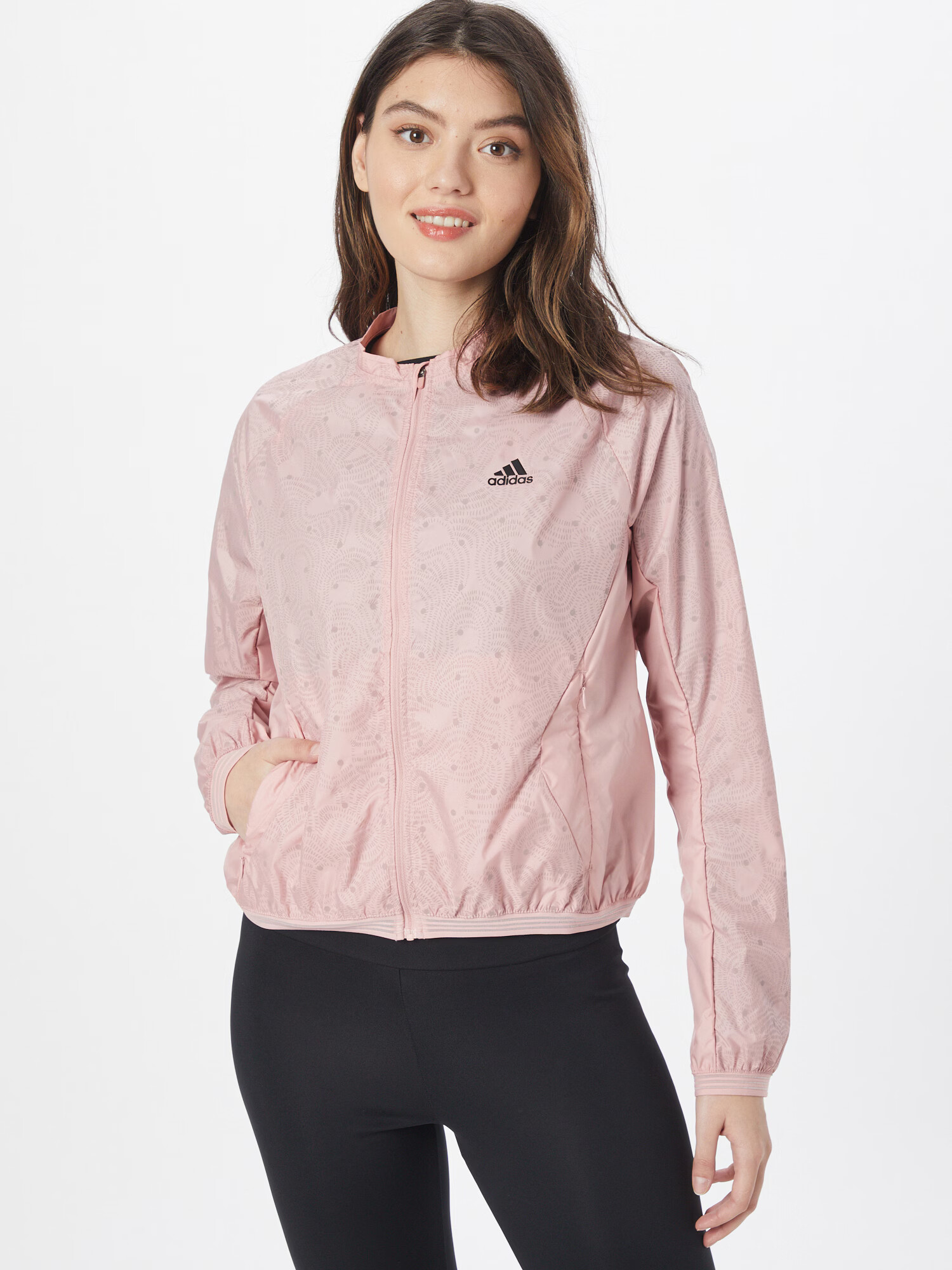 ADIDAS PERFORMANCE Športna jakna 'Run Fast' roza / rosé / črna - Pepit.si