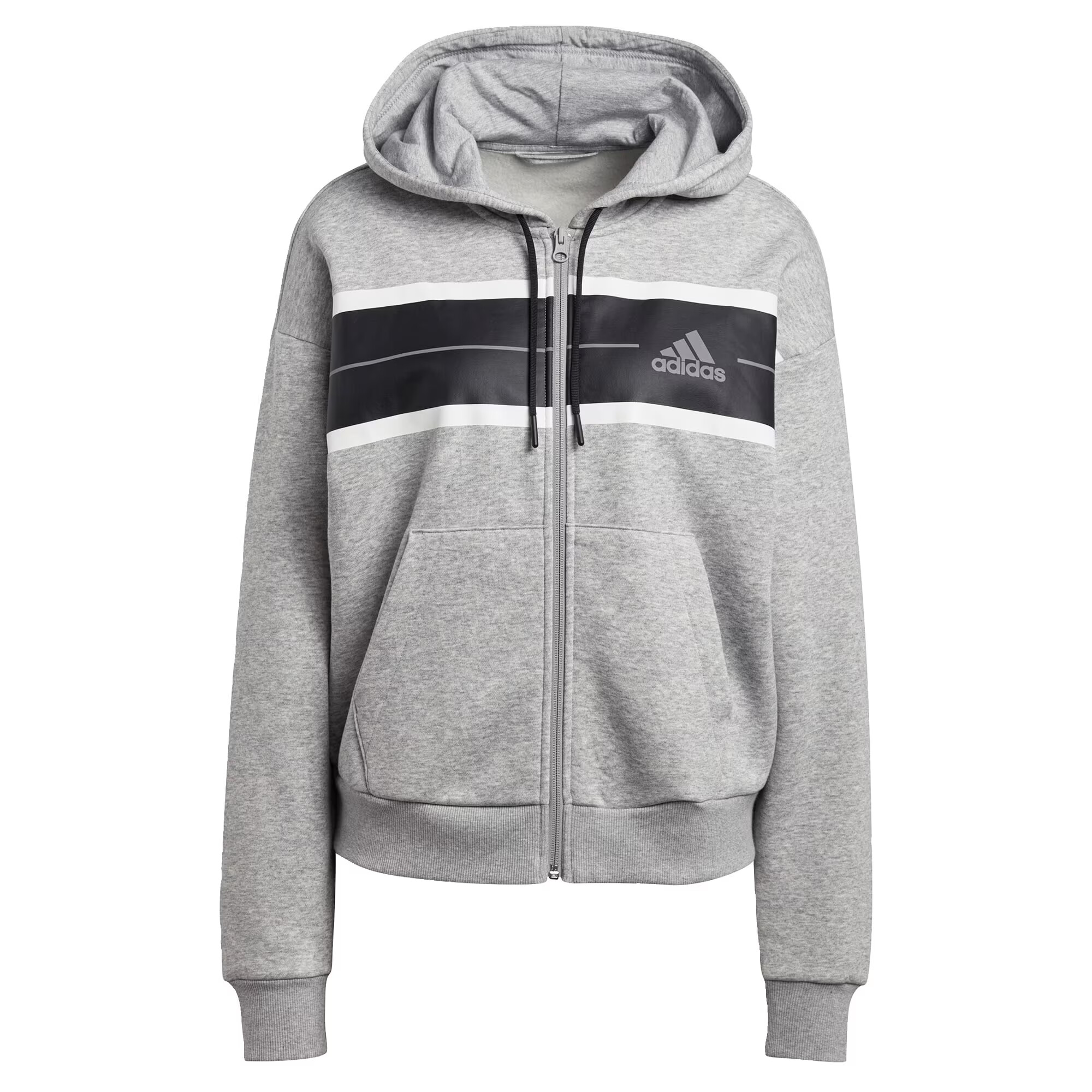 ADIDAS SPORTSWEAR Športna jopa na zadrgo pegasto siva / črna / bela - Pepit.si