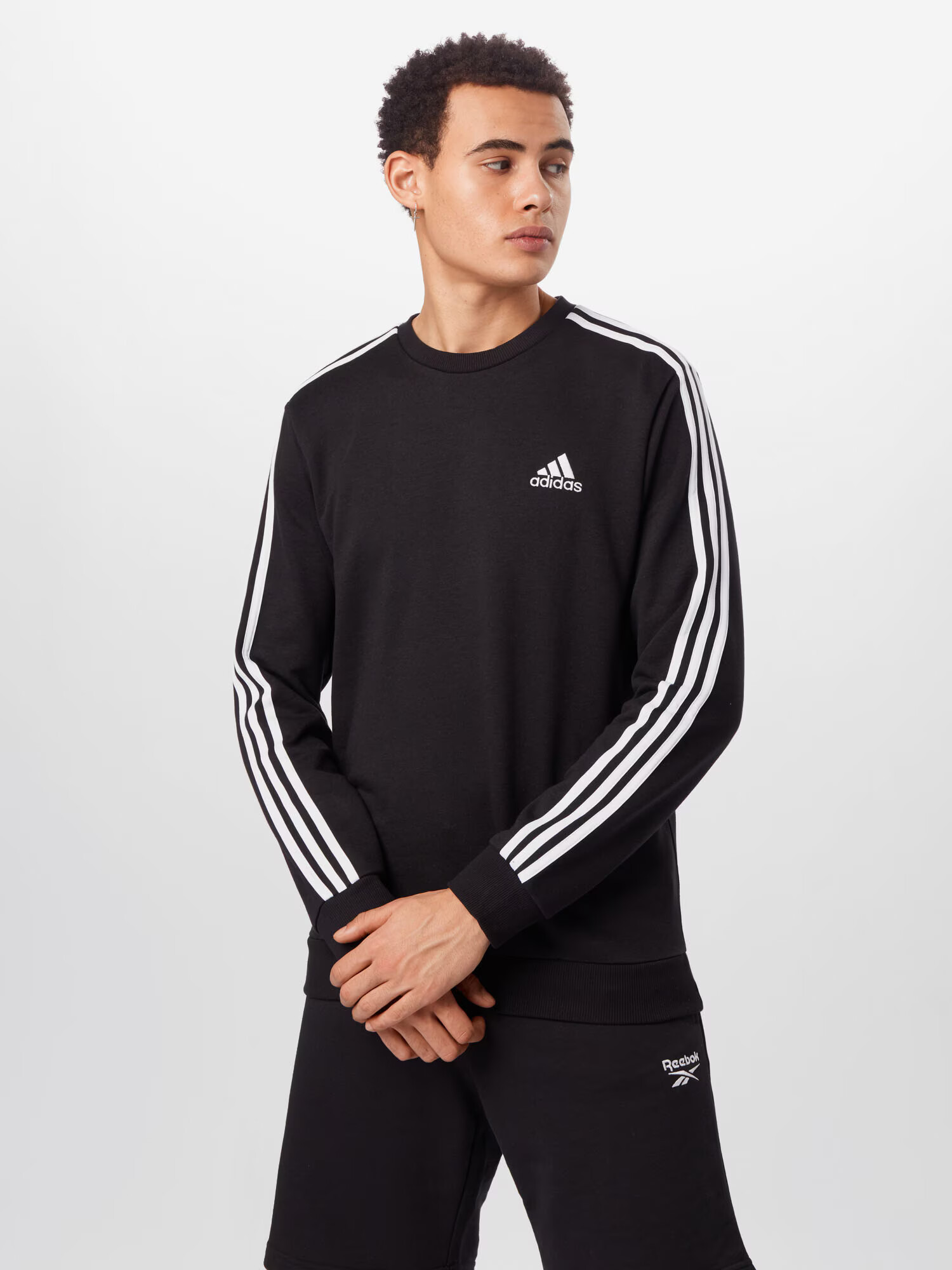 ADIDAS SPORTSWEAR Športna majica črna / bela - Pepit.si