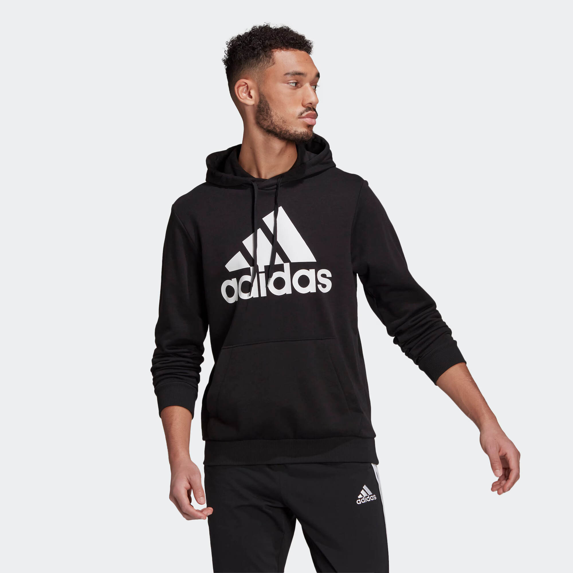 ADIDAS SPORTSWEAR Športna majica črna / bela - Pepit.si